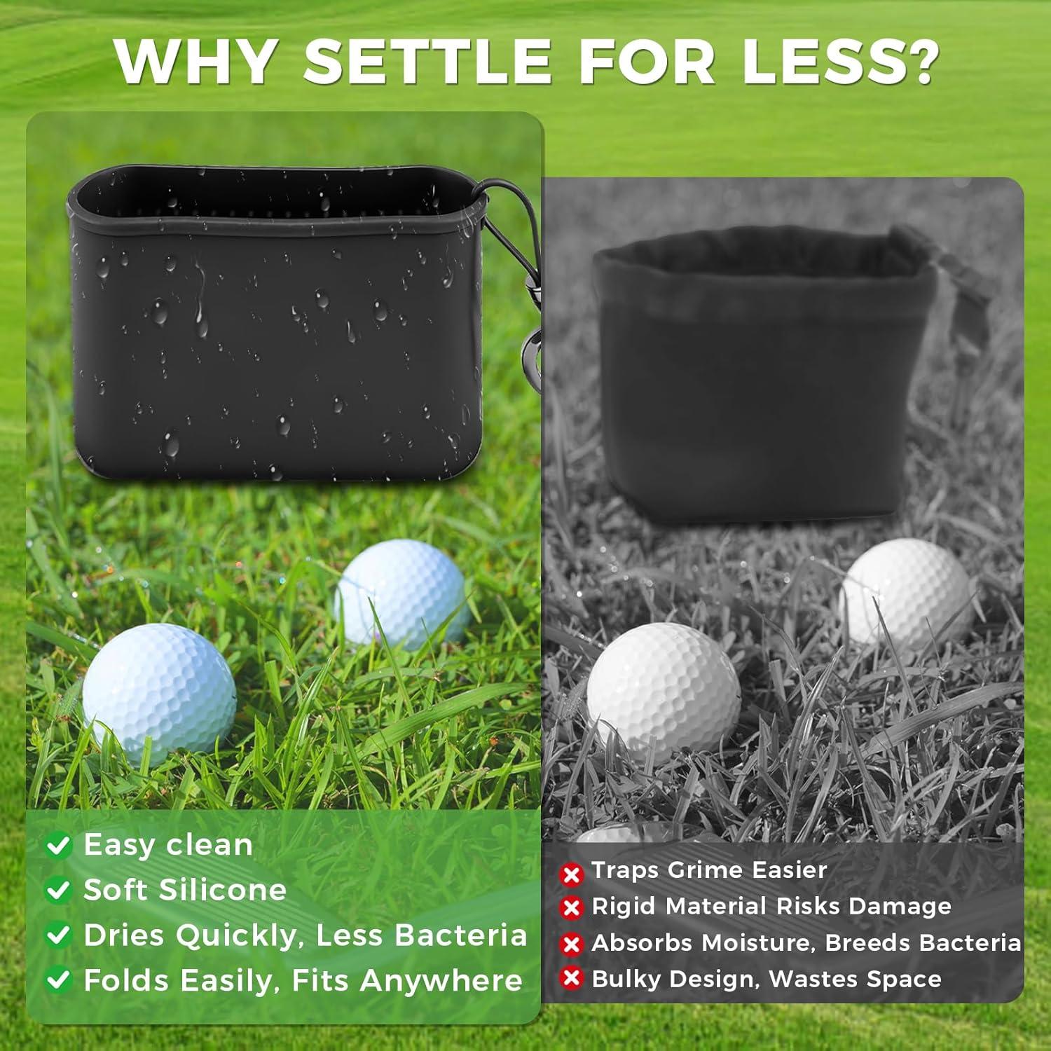 Limpiador de Palos de Golf KCMOSGI - Silicona Negra 14x3.5cm