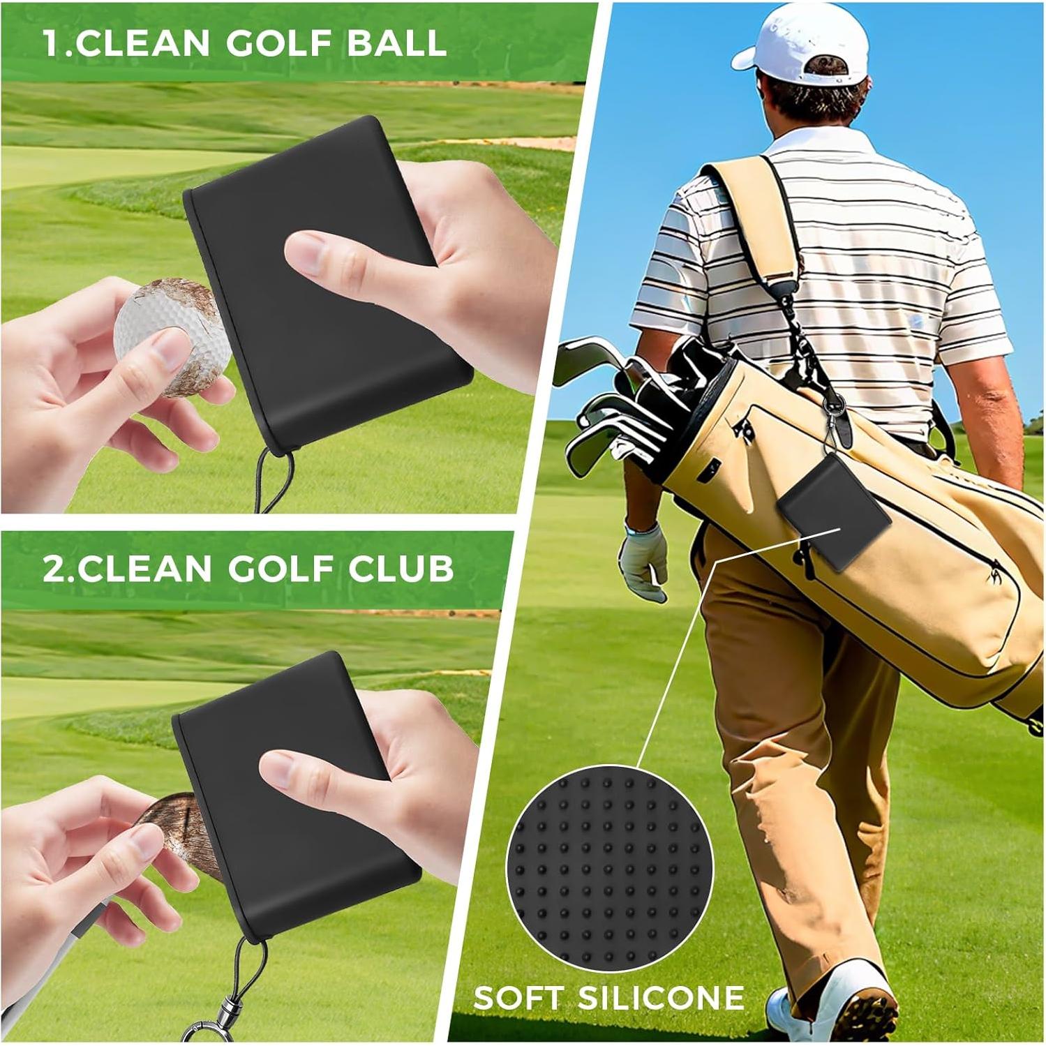 Limpiador de Palos de Golf KCMOSGI - Silicona Negra 14x3.5cm