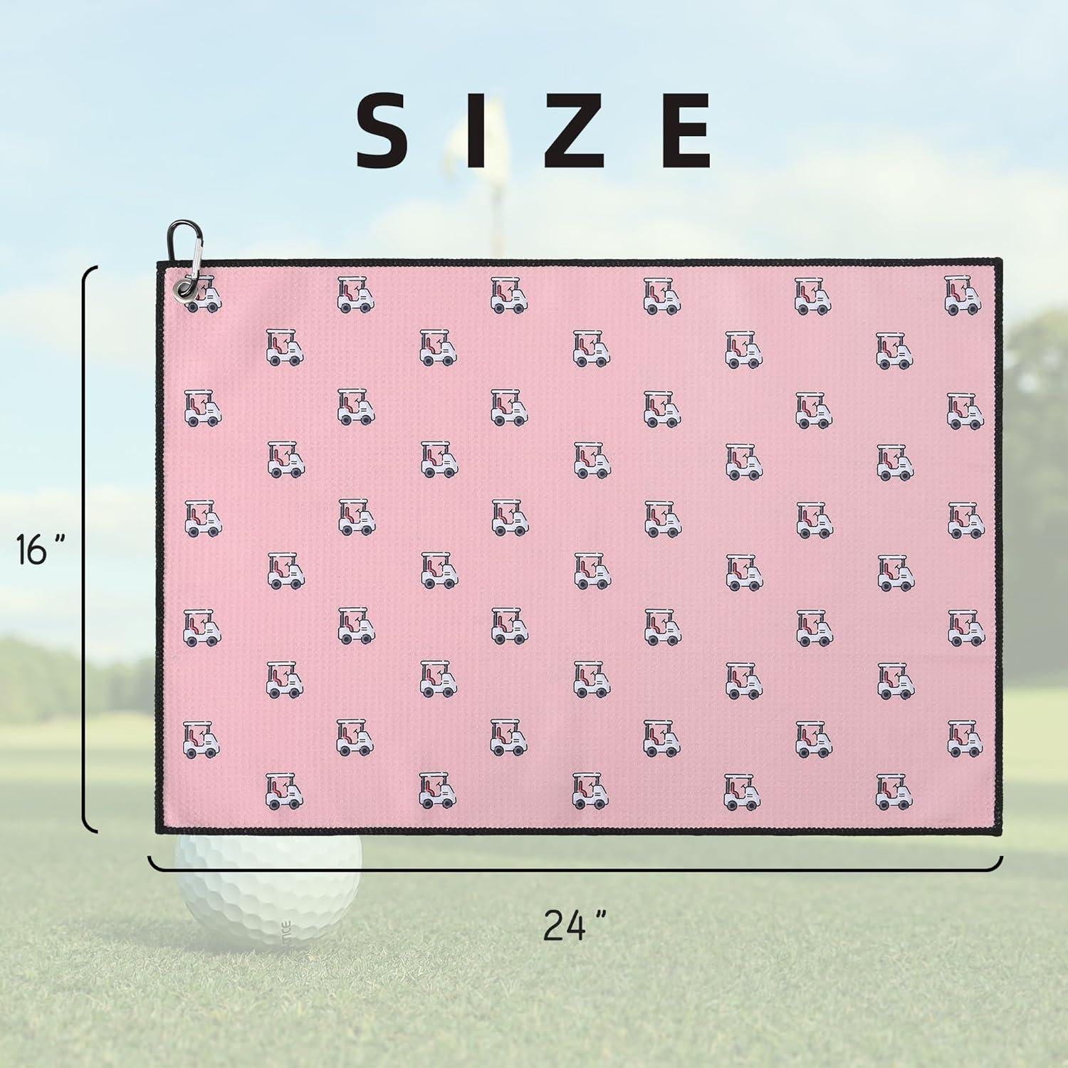 Juego de Toalla de Golf y Cepillo Mile High Life - Microfibra Rosa