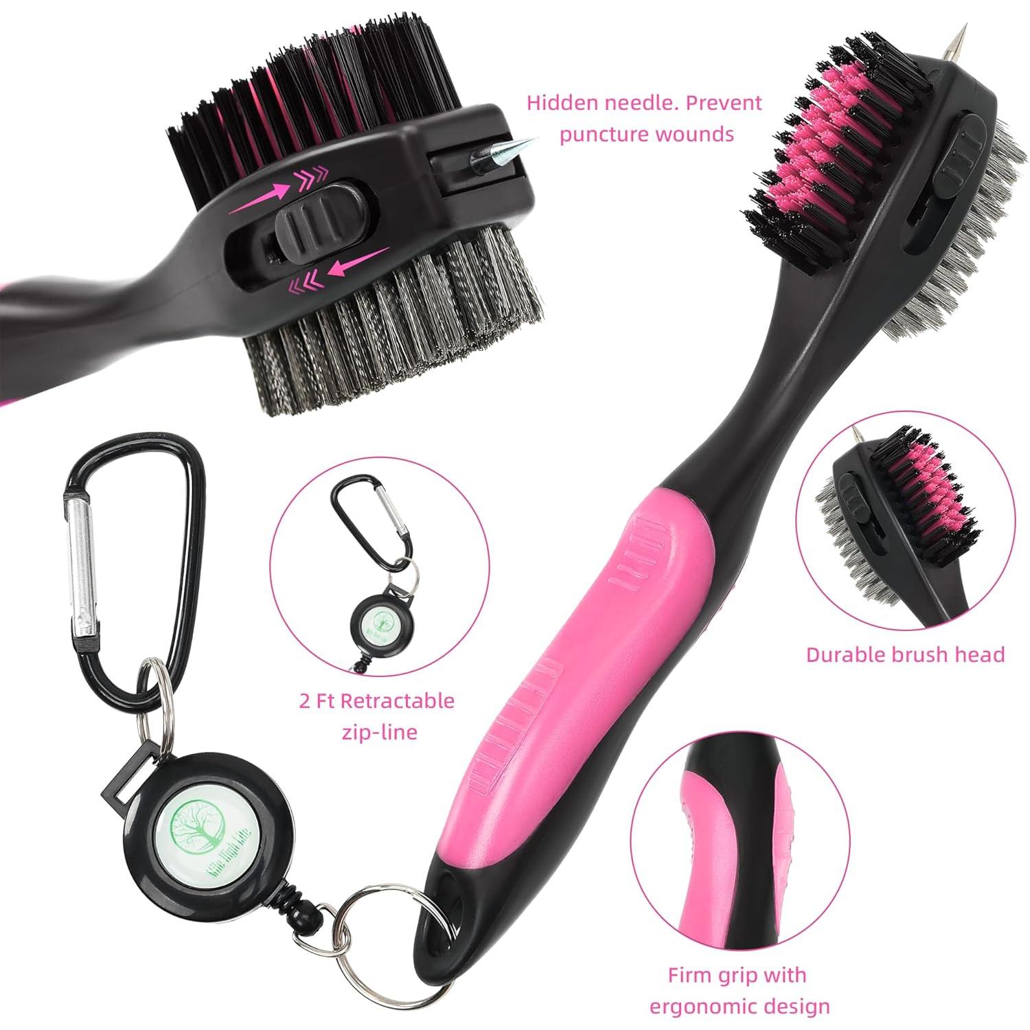 Juego de Toalla de Golf y Cepillo Mile High Life - Microfibra Rosa