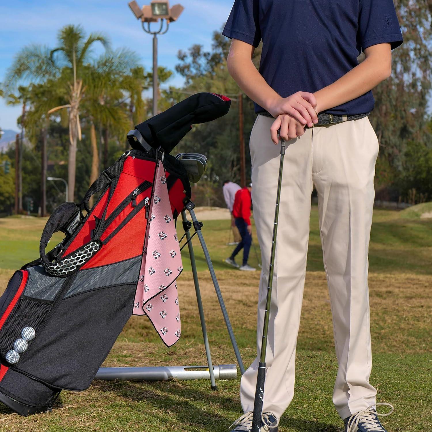 Juego de Toalla de Golf y Cepillo Mile High Life - Microfibra Rosa