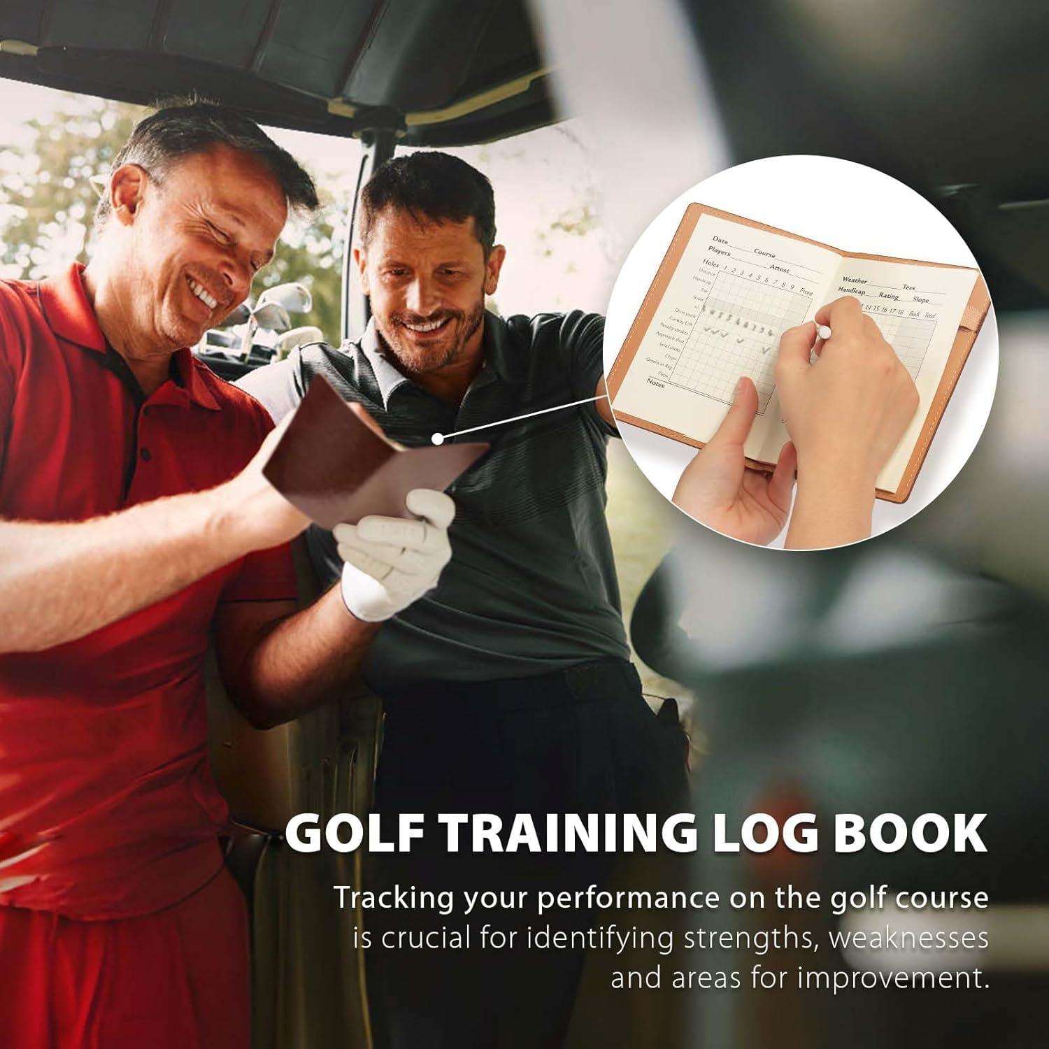 Libro de Puntuación de Golf GLORIEROO 2pcs con Lápiz - Cuero