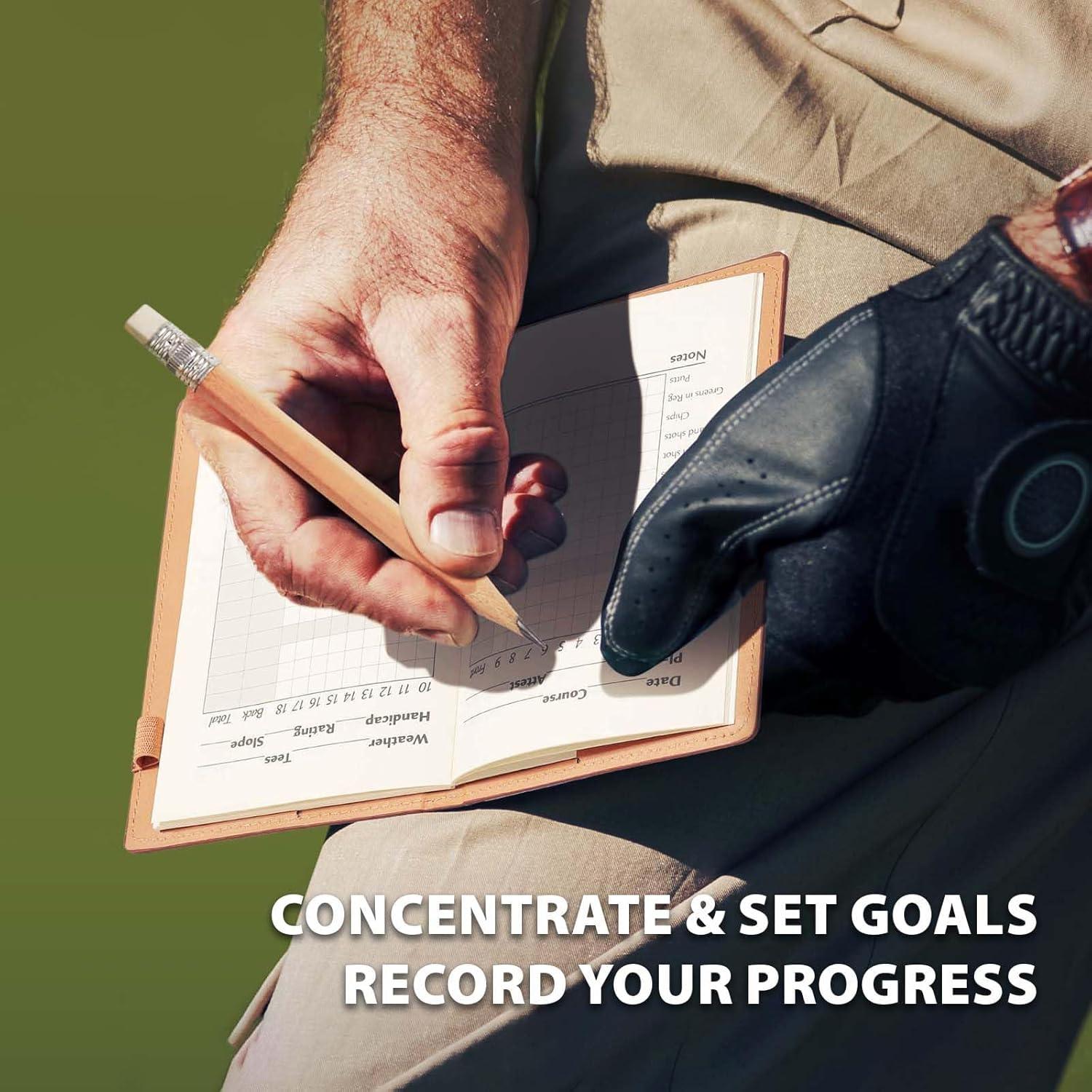 Libro de Puntuación de Golf GLORIEROO 2pcs con Lápiz - Cuero