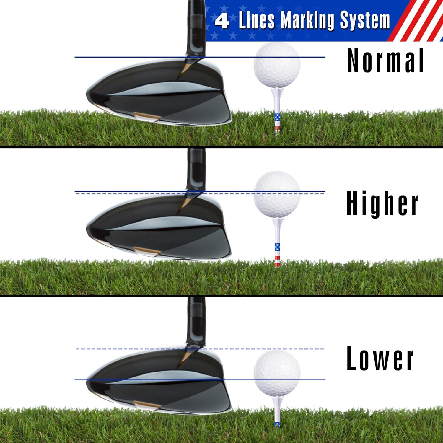 Tees de Golf Goashpeaot 120 Contar 8.26 cm con Marcado Profesional