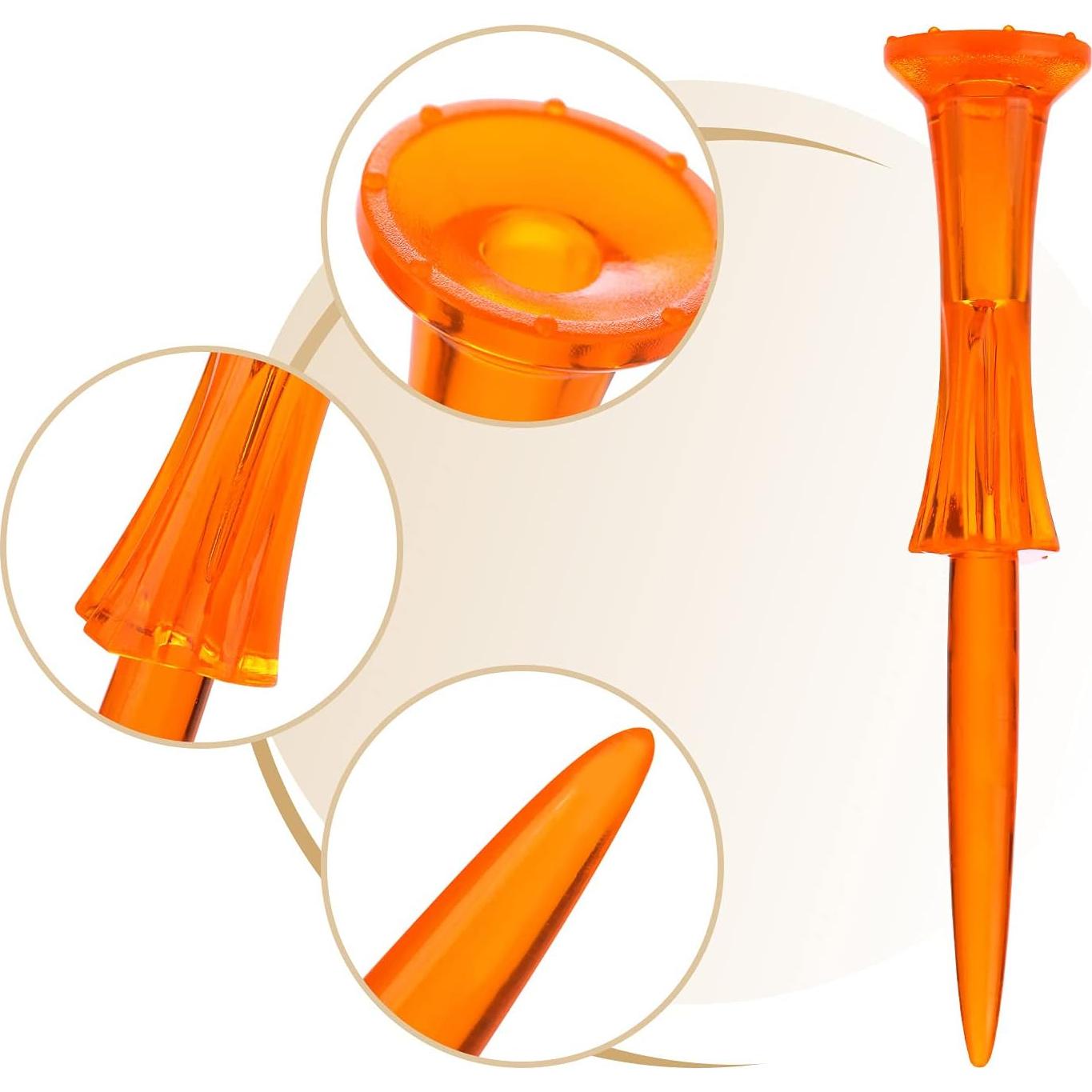 Tees de Golf de Plástico WMAWJBT 8.26 cm 50 Unidades Irrompibles