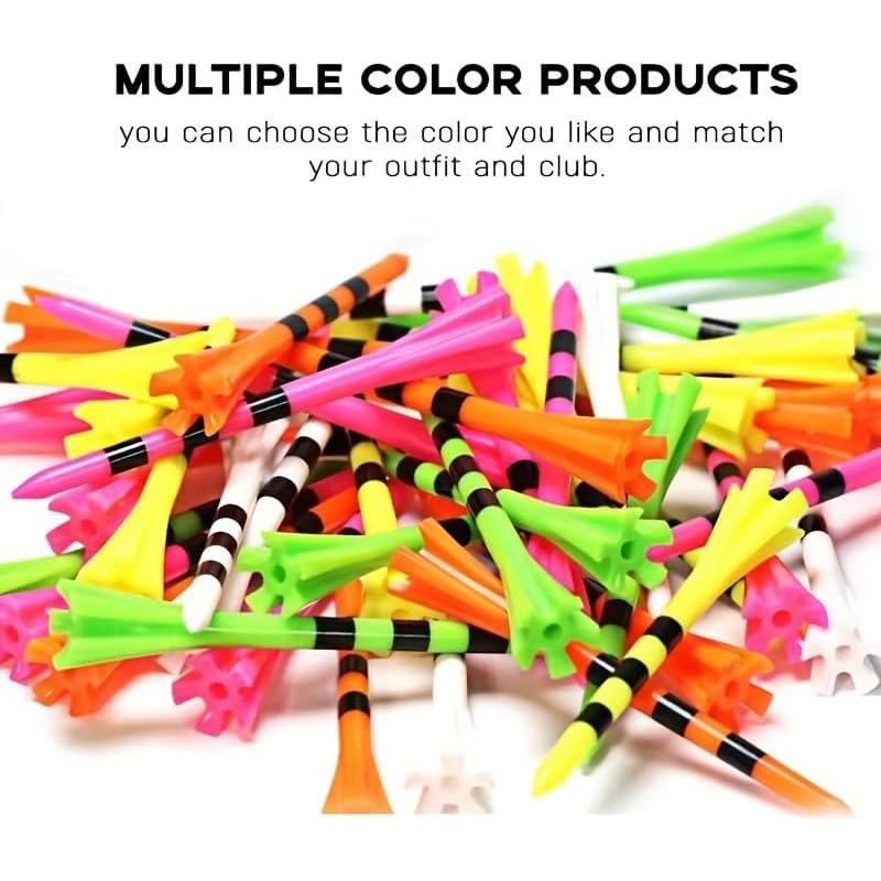 Tees de Golf de Plástico SWINGTEK 120 Piezas 8.26 cm y 3.81 cm