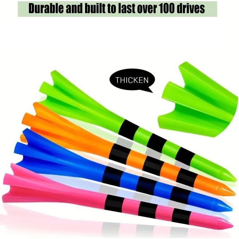 Tees de Golf de Plástico SWINGTEK 120 Piezas 8.26 cm y 3.81 cm