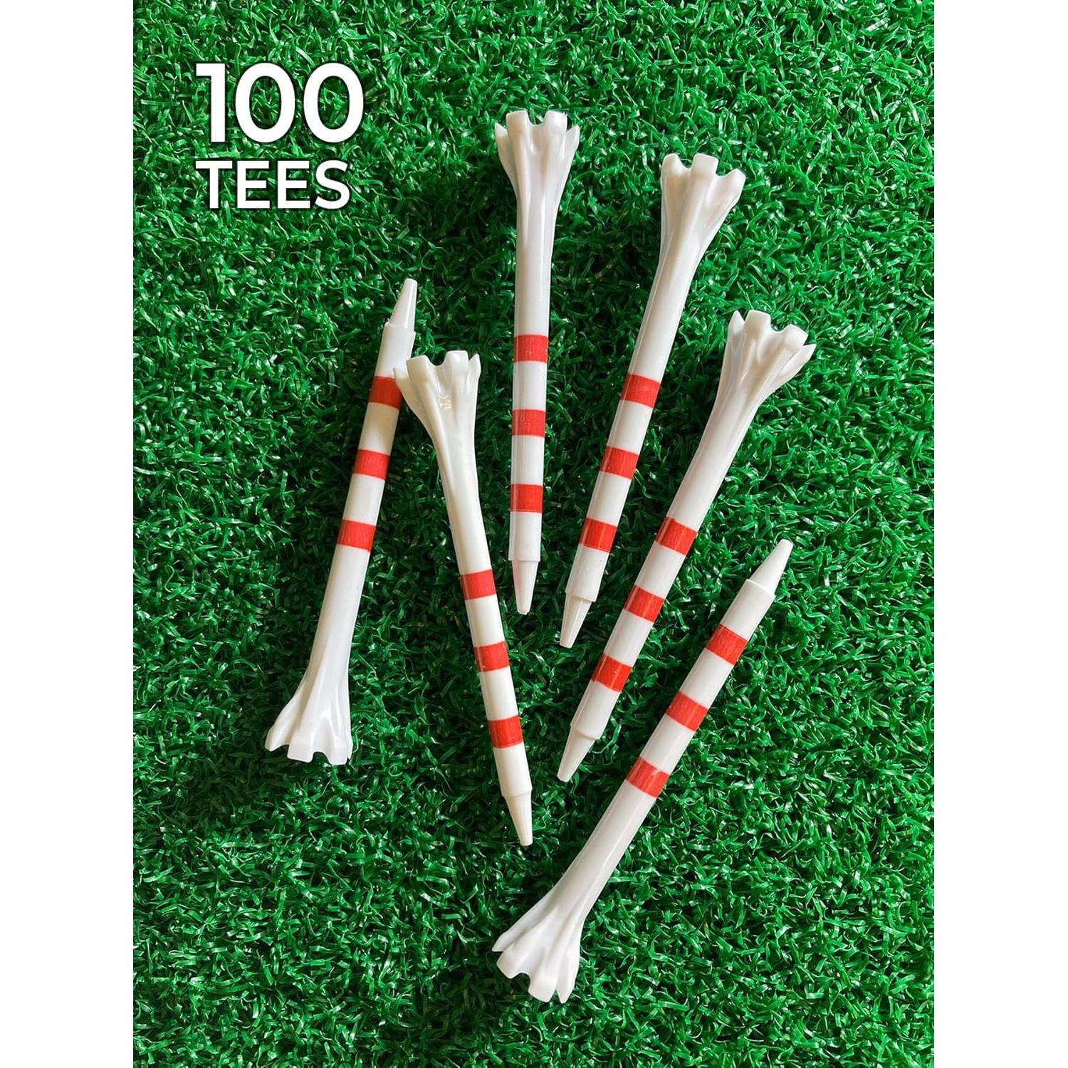 Tee de Golf Champ My Hite FLYtee Rayas Rojas 100 Unidades