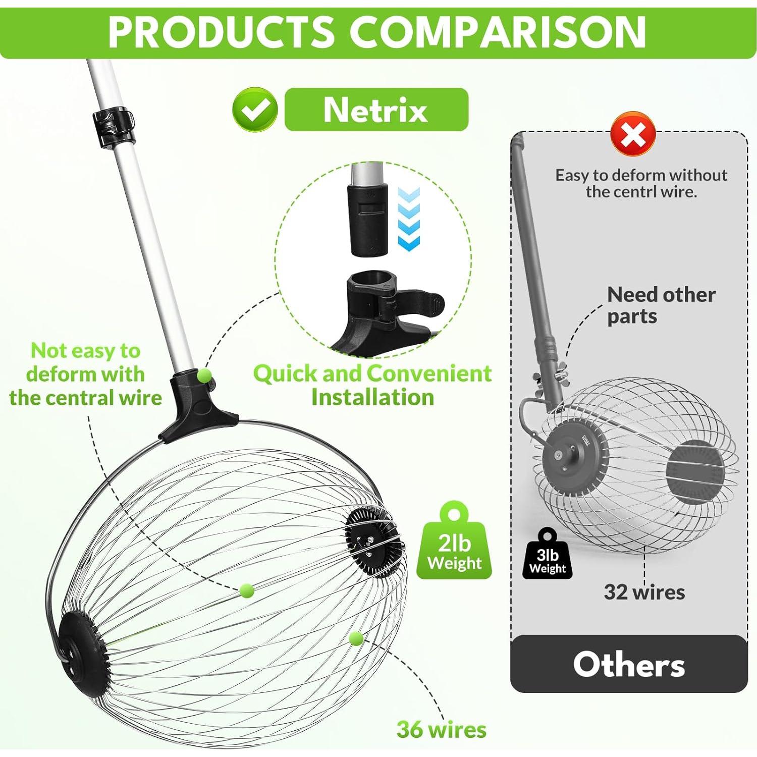 Recogedor de Pelotas Telescópico Netrix 77-148cm para Tenis