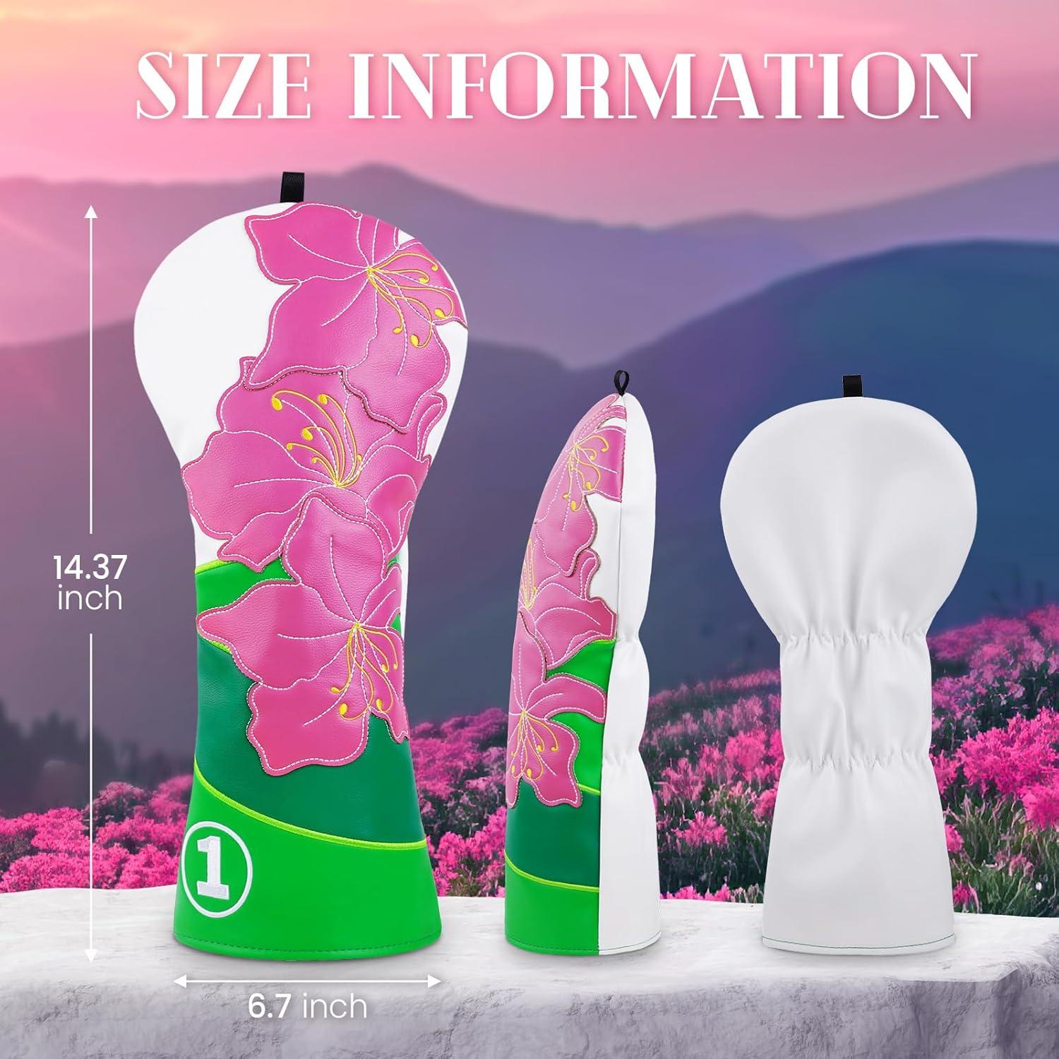 Cubierta de Driver de Golf 2thpart Azalea Rosa Verde