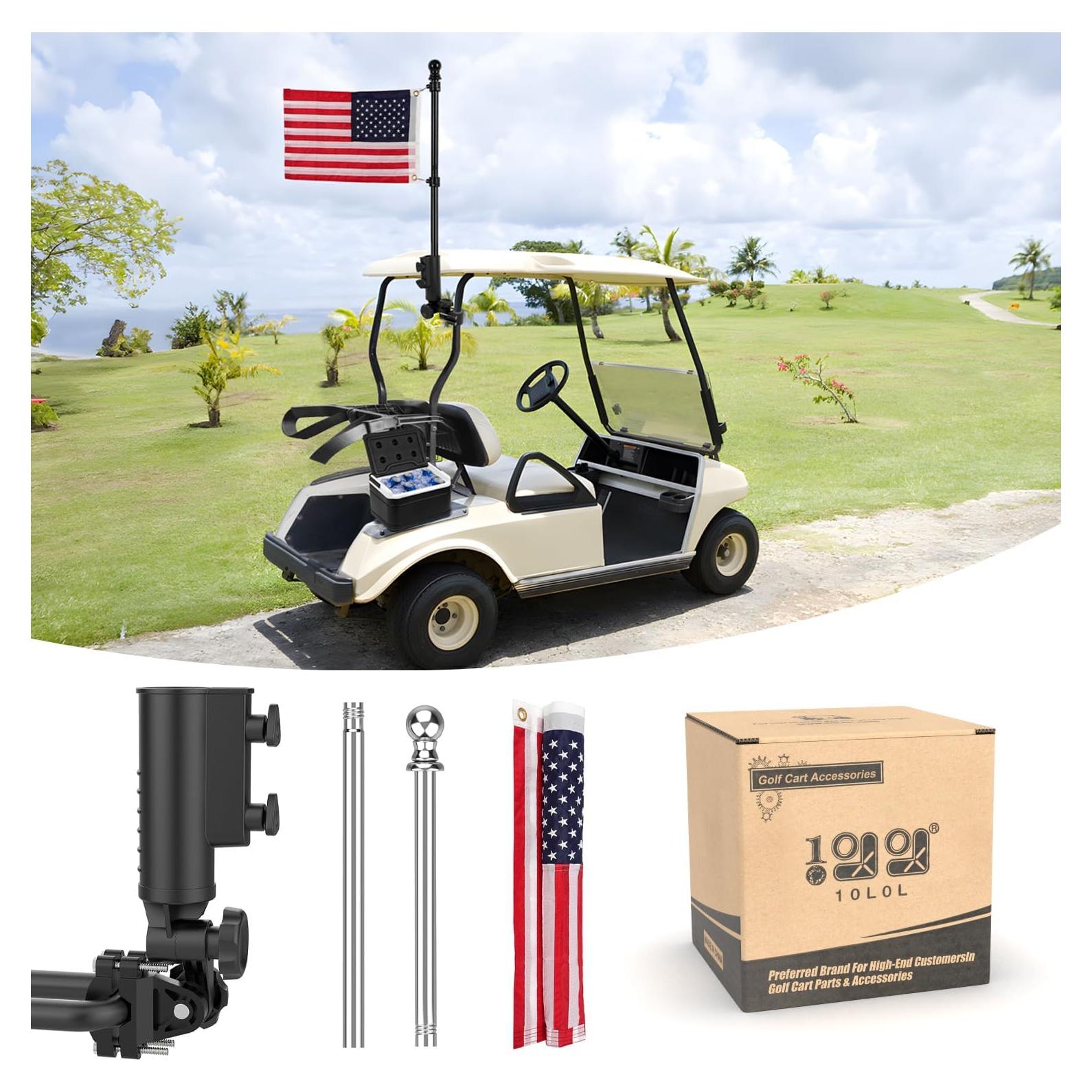 Soporte de Bandera para Carro de Golf 10L0L - Universal 180°