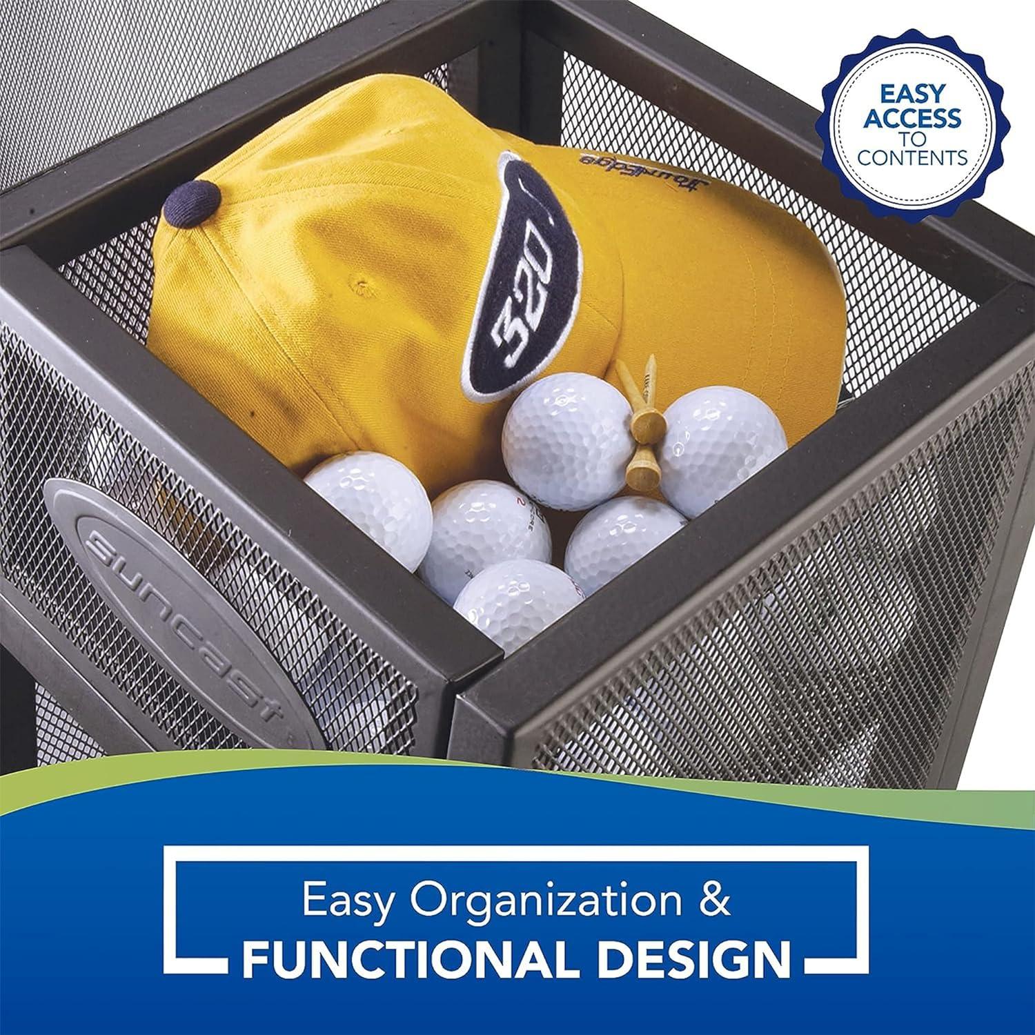 Organizador de Golf Suncast con 3 Estantes y Soporte para 2 Bolsas