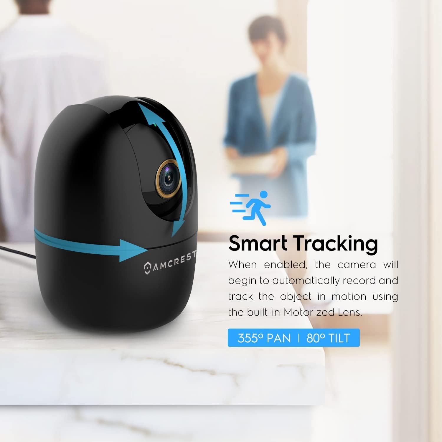 Cámara WiFi Amcrest 4MP ASH41-B con Audio y Visión Nocturna