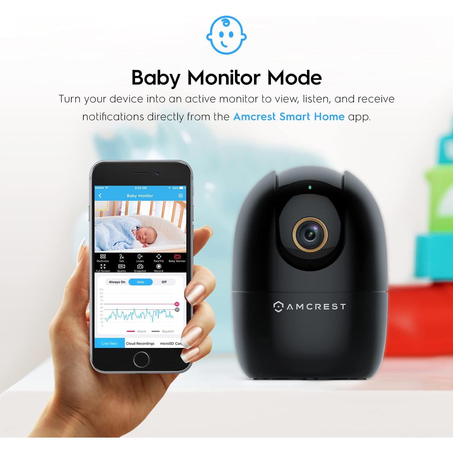 Cámara WiFi Amcrest 4MP ASH41-B con Audio y Visión Nocturna