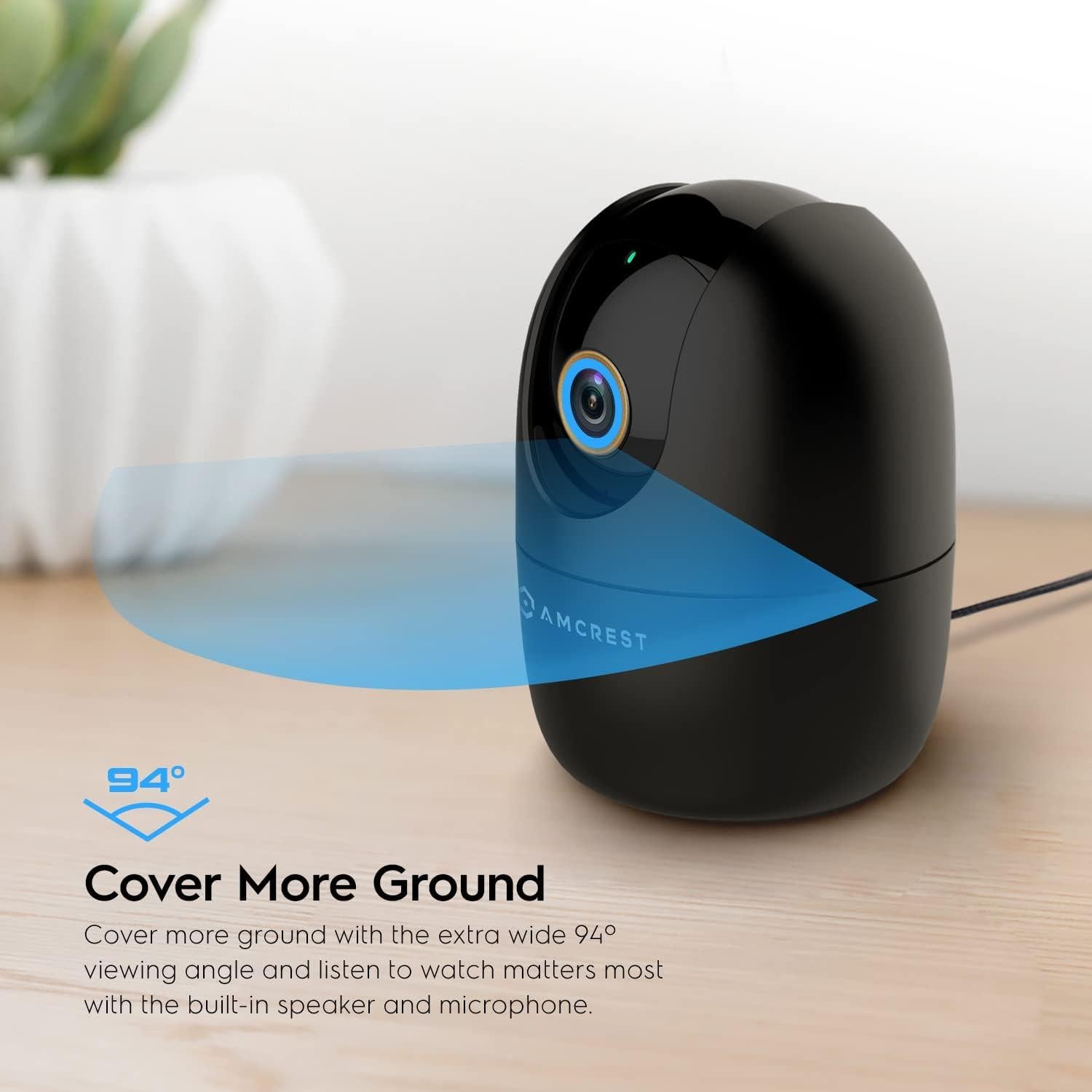 Cámara WiFi Amcrest 4MP ASH41-B con Audio y Visión Nocturna