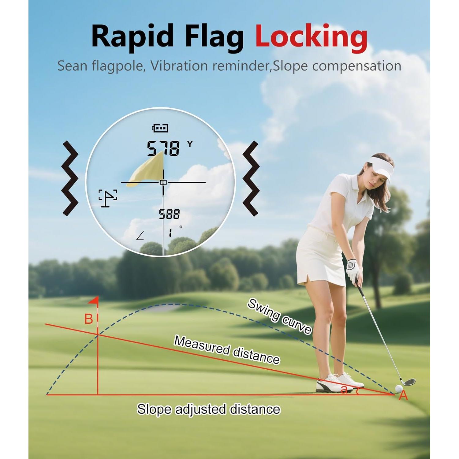 Buscador de Rango de Golf Flagfront N2-GF 1200 Yardas 6X