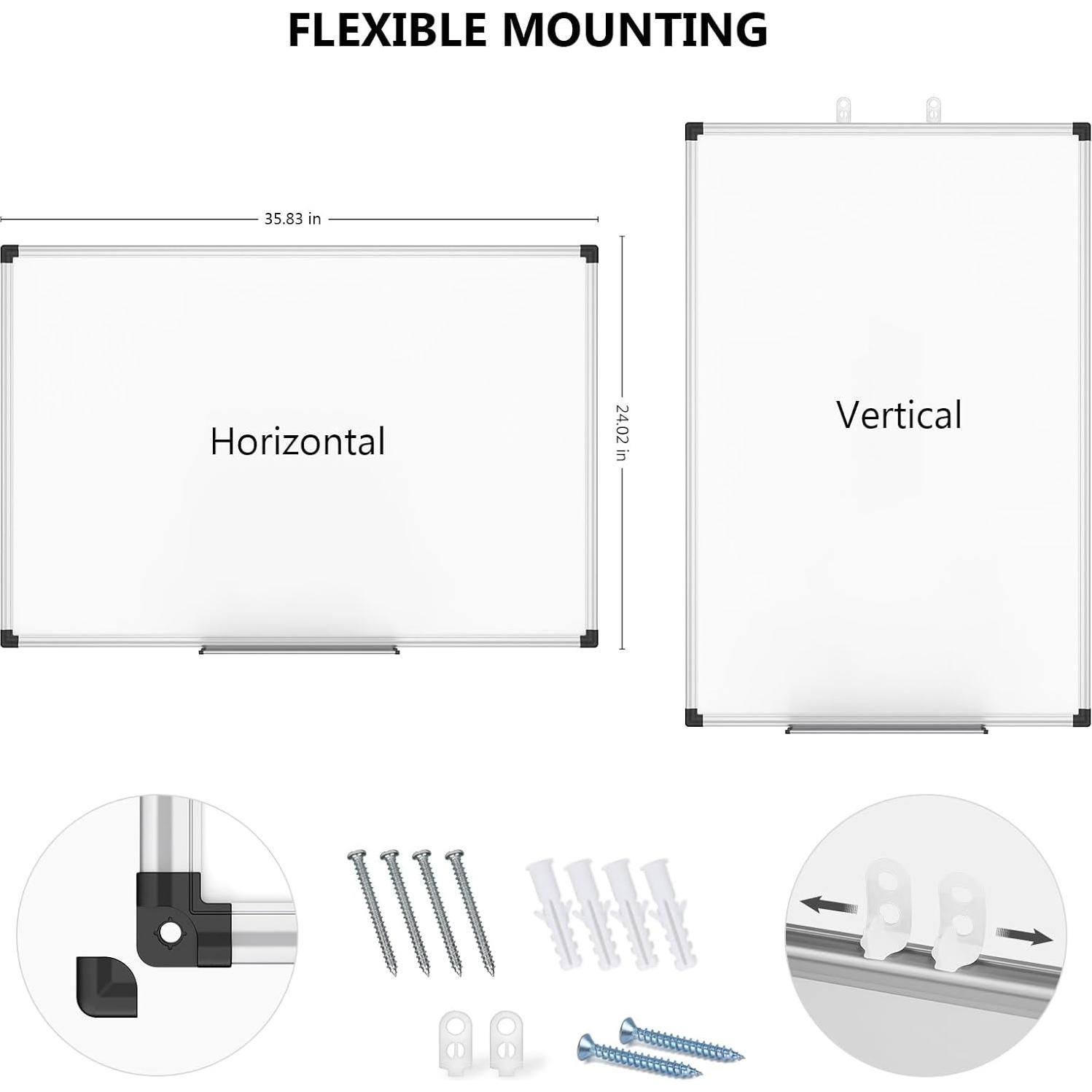 Pizarra Blanca Magnética XBoard 91.4x60.4cm con Accesorios
