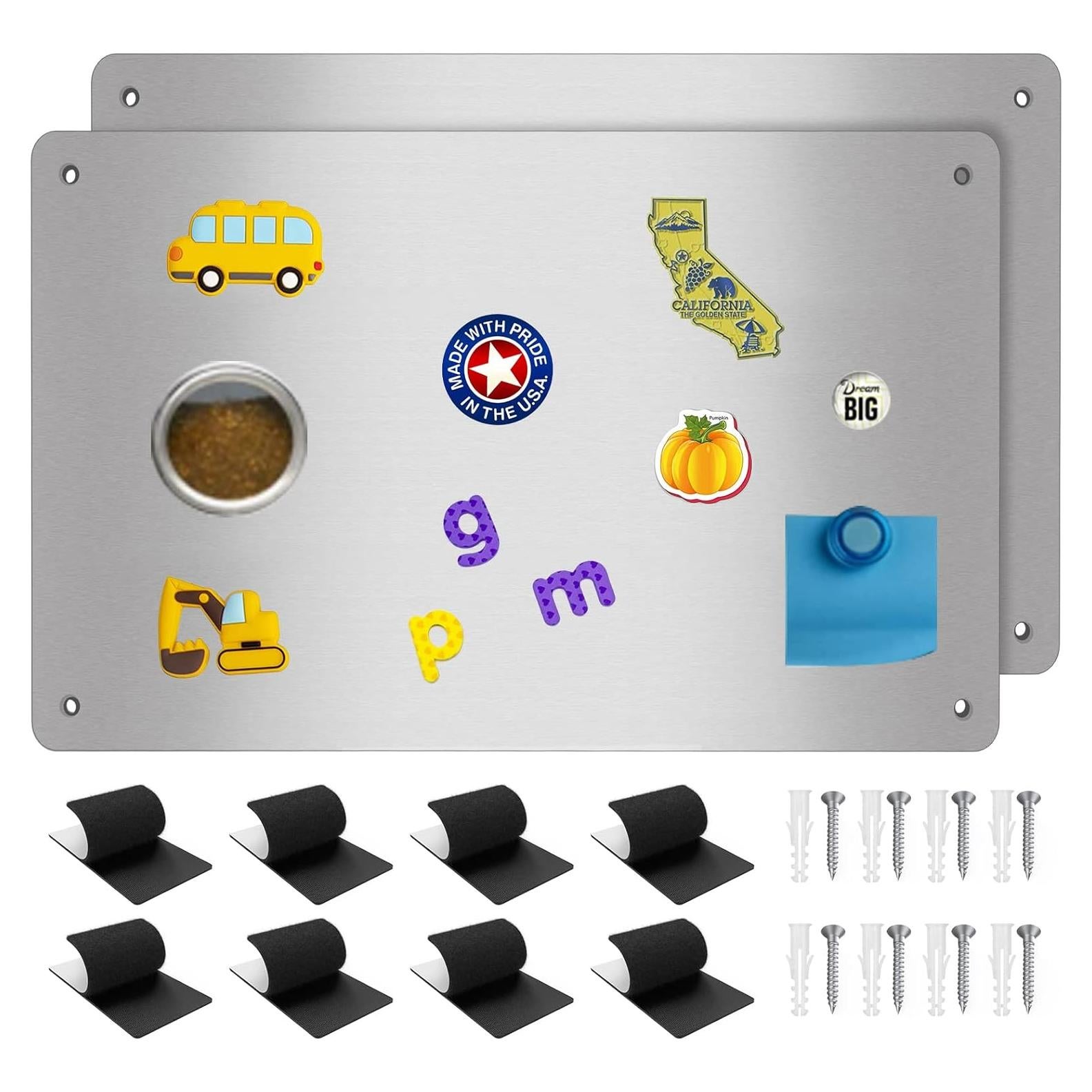 Tablero Magnético 2 Paquetes Bonnary 43.4x30 cm Plata