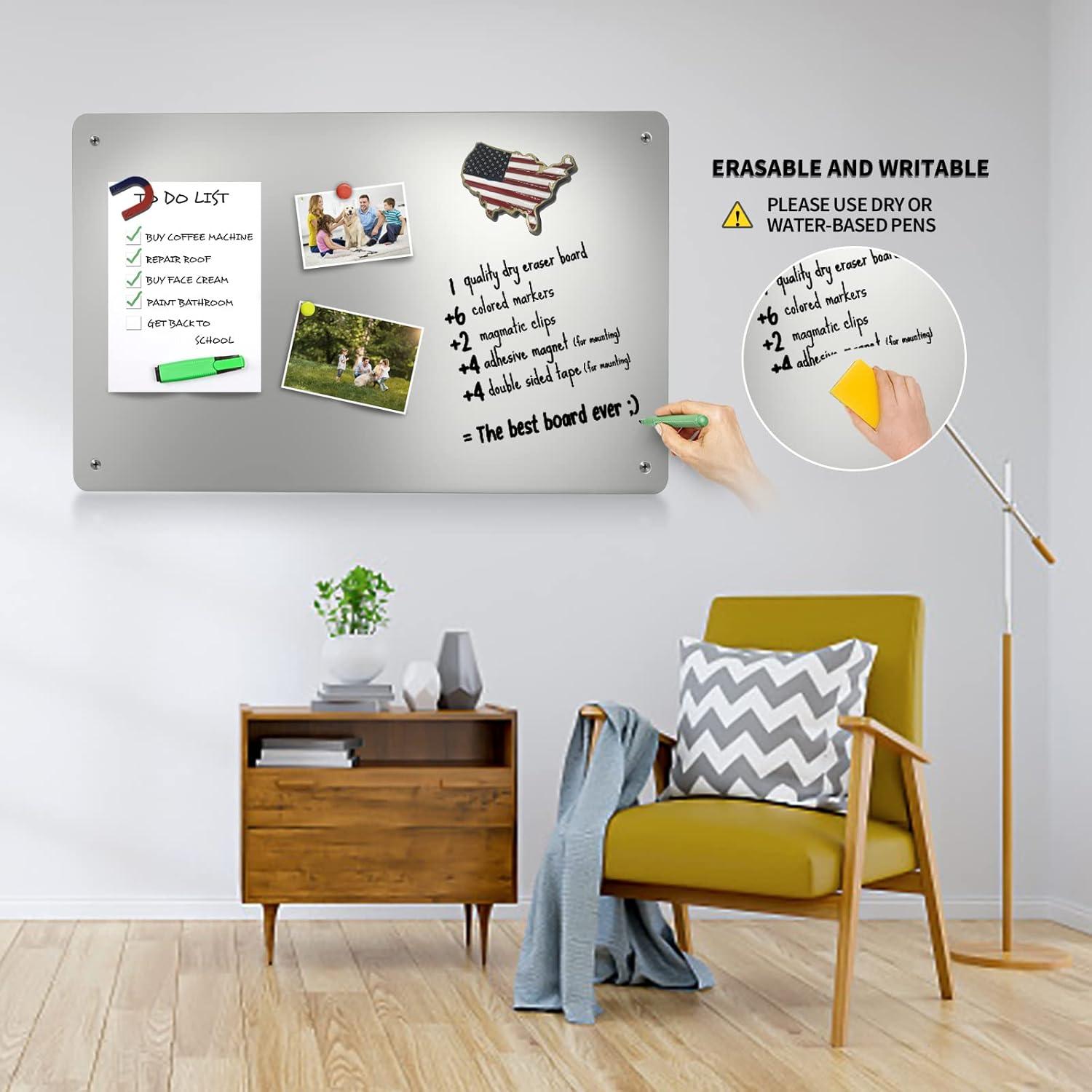 Tablero Magnético 2 Paquetes Bonnary 43.4x30 cm Plata