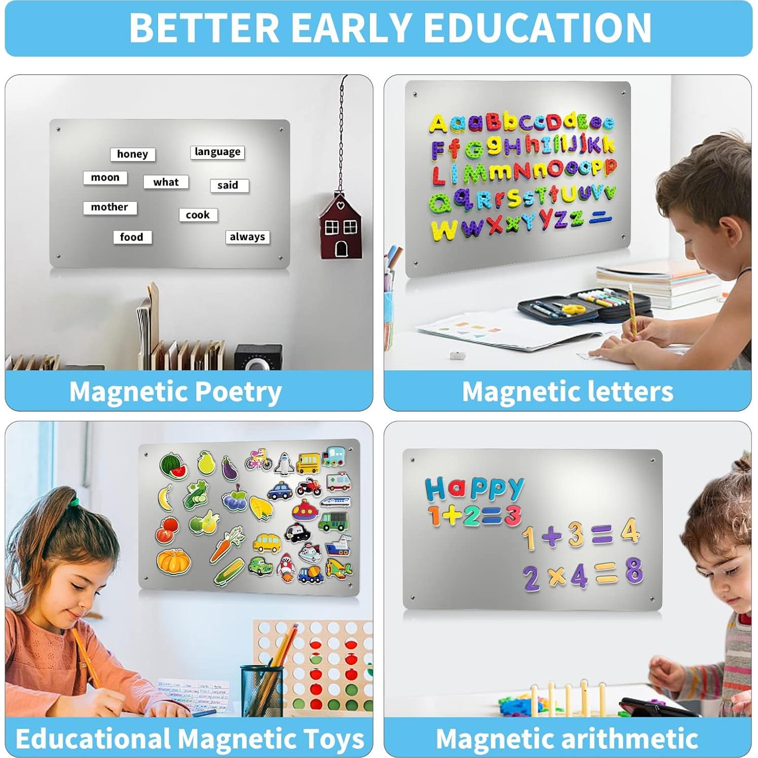 Tablero Magnético 2 Paquetes Bonnary 43.4x30 cm Plata