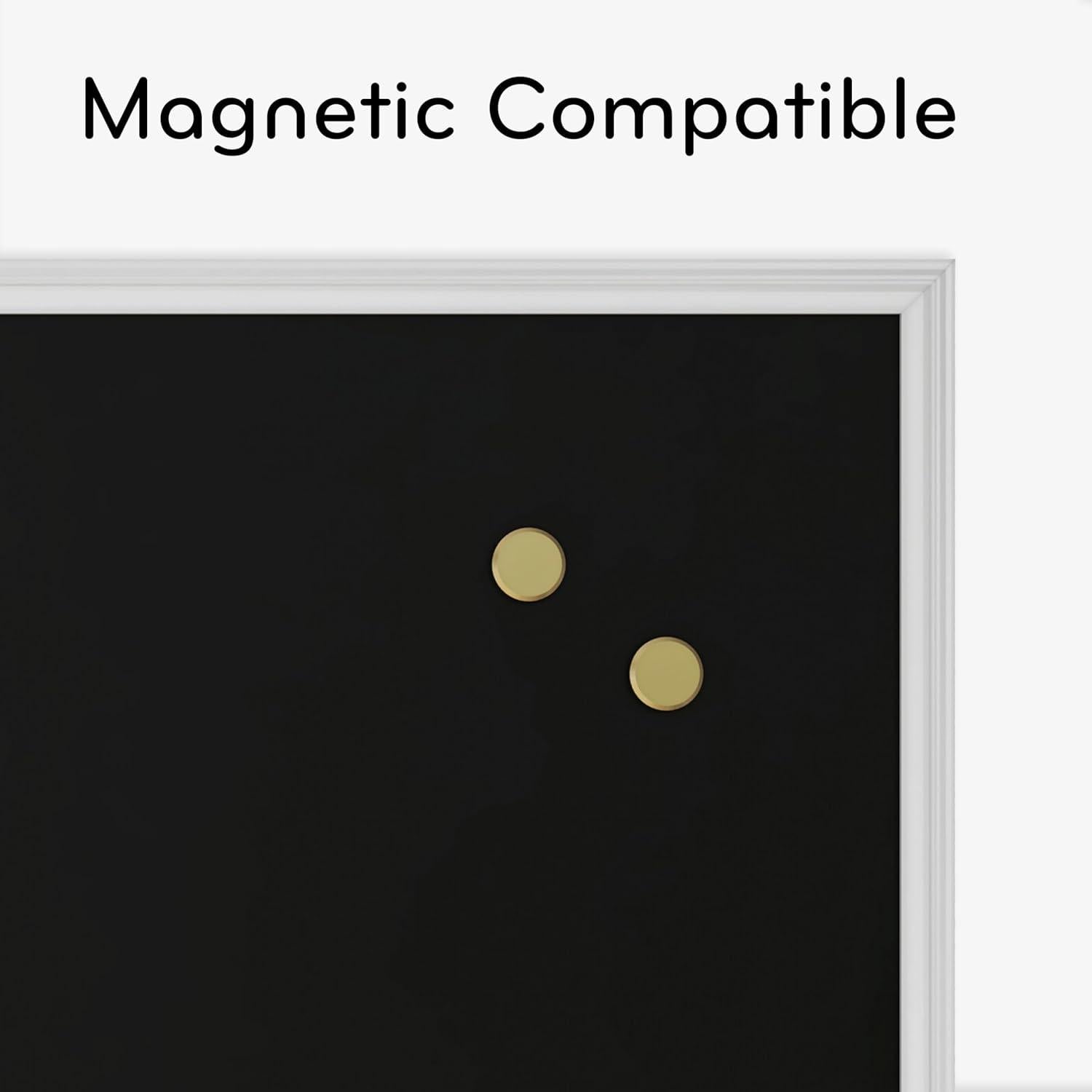 Pizarra Magnética U Brands 76.2x50.8cm Marco Madera Blanca