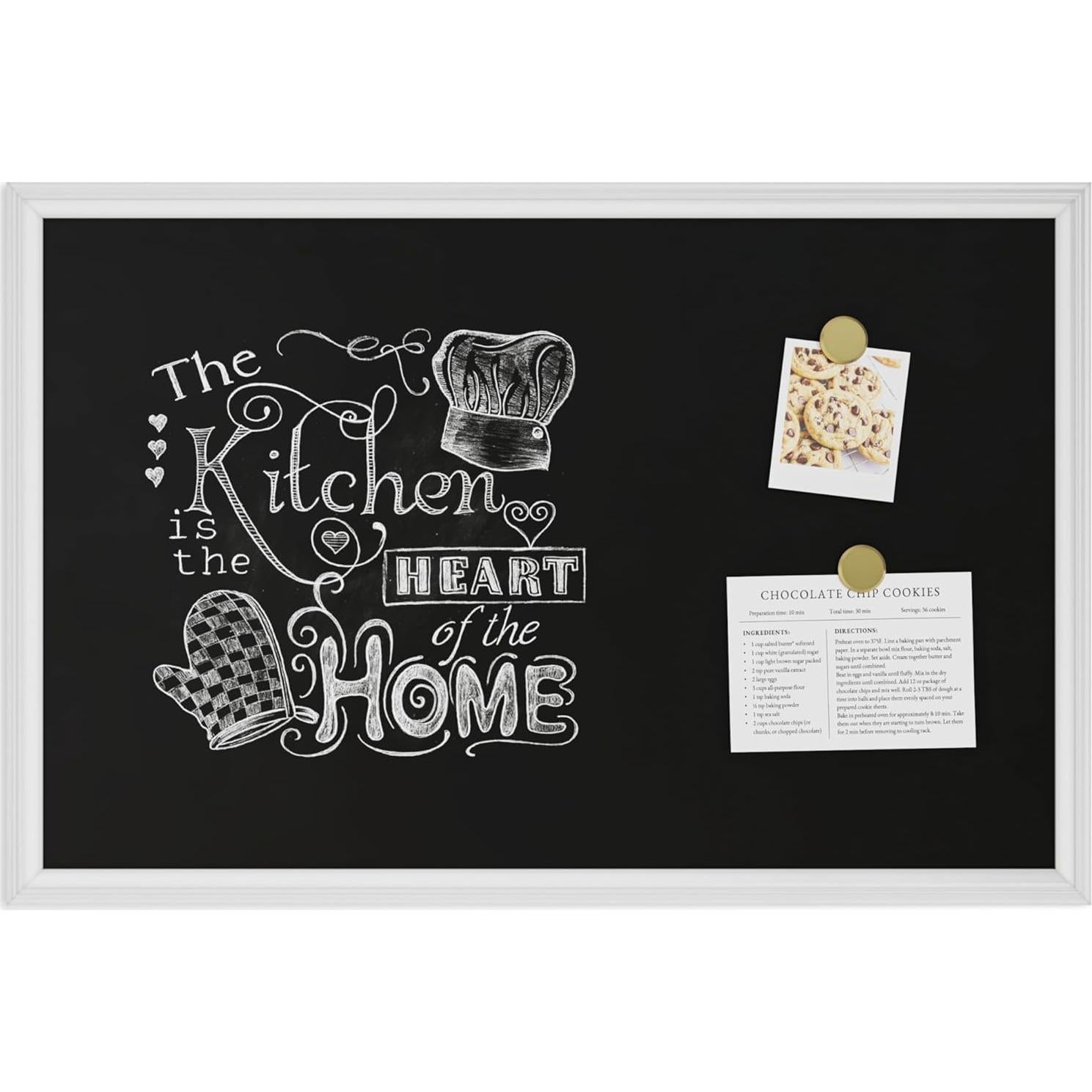 Pizarra Magnética U Brands 76.2x50.8cm Marco Madera Blanca