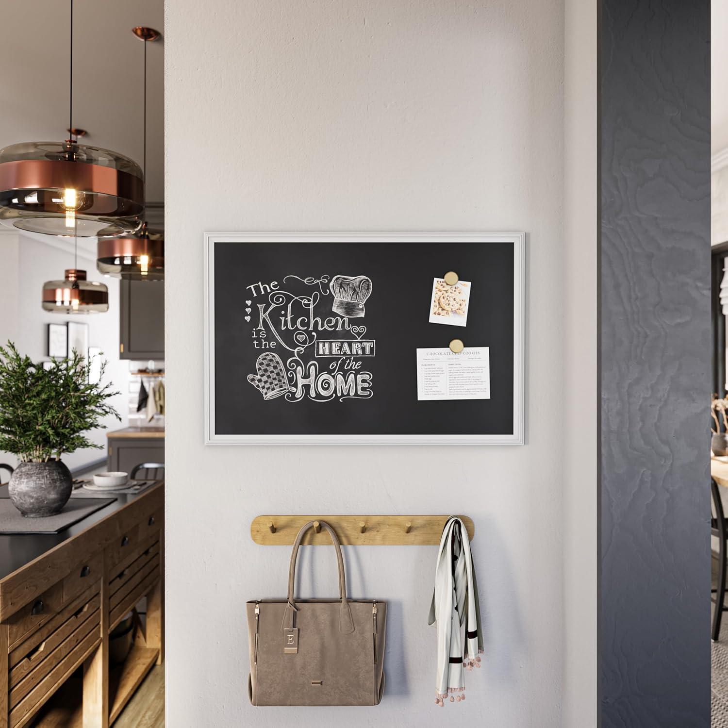 Pizarra Magnética U Brands 76.2x50.8cm Marco Madera Blanca