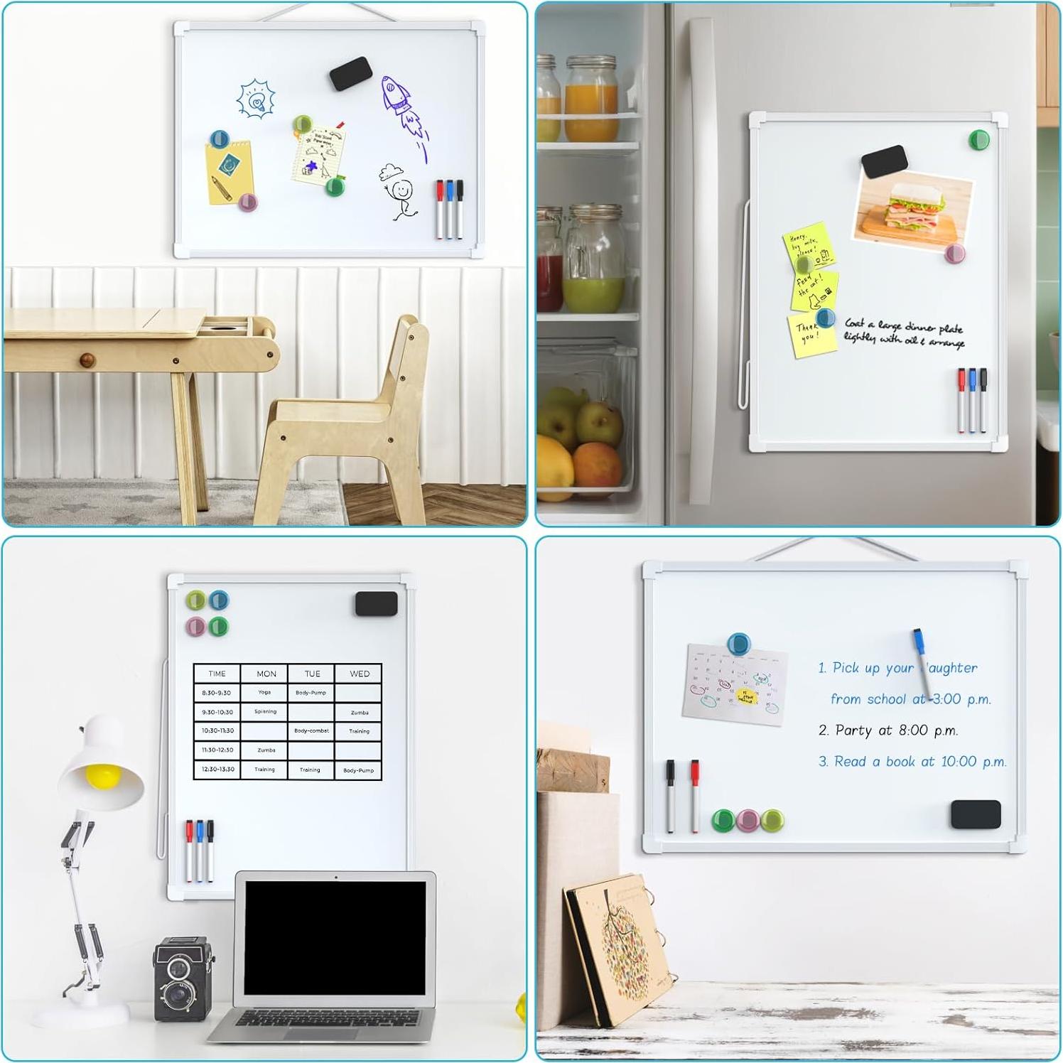 Pizarra Blanca Doble Cara MaxGear 40.64x30.48cm con Accesorios