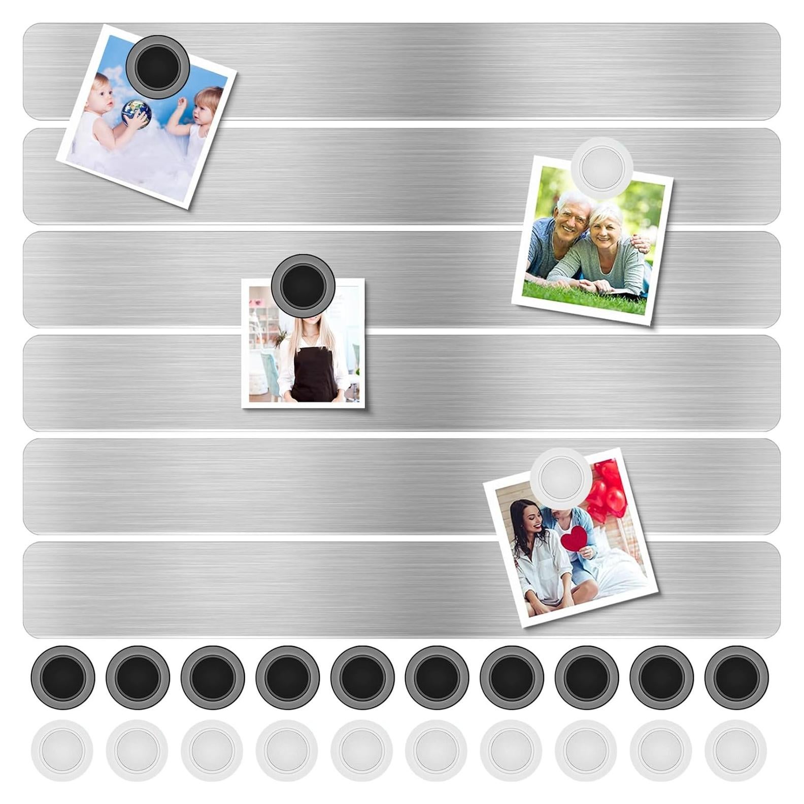 Tablero Magnético de Hierro Inoxidable CUNQN 30.5x2.8cm 6 Piezas