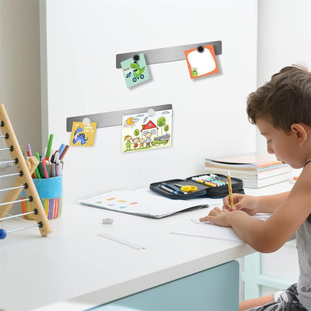 Tablero Magnético de Hierro Inoxidable CUNQN 30.5x2.8cm 6 Piezas