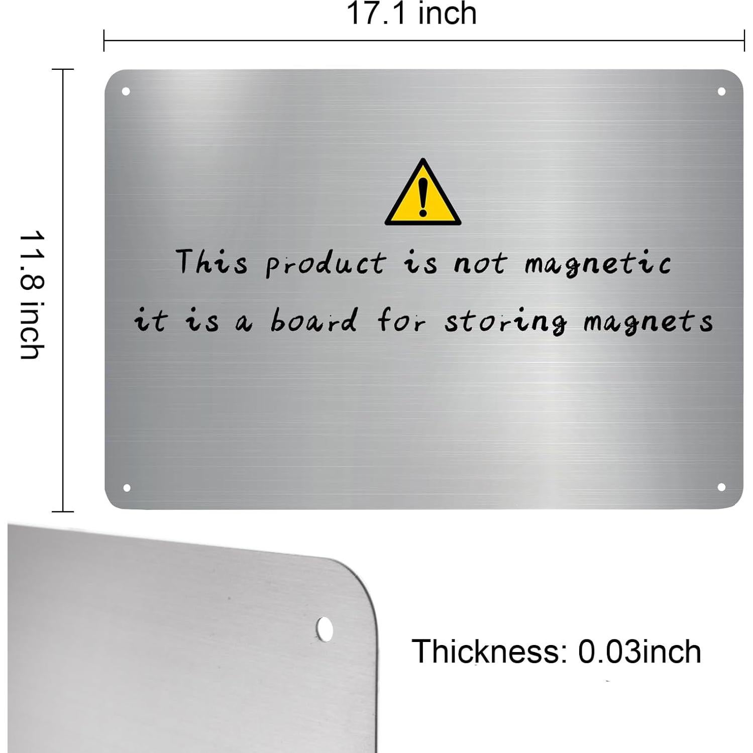 Tablero Magnético de Acero Inoxidable Bekith 2 Piezas 43.4x30 cm