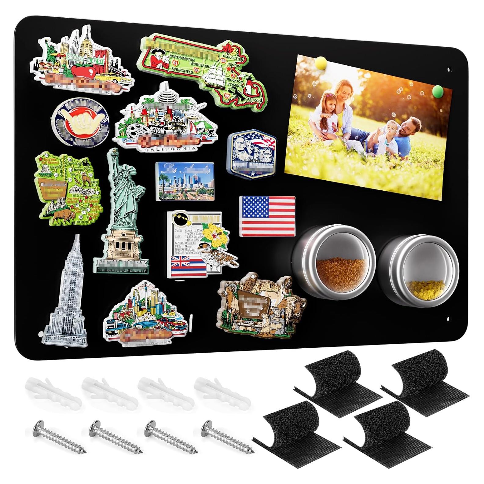 Tablero Magnético MaxGear 44.5x29 cm Metal Negro para Pared