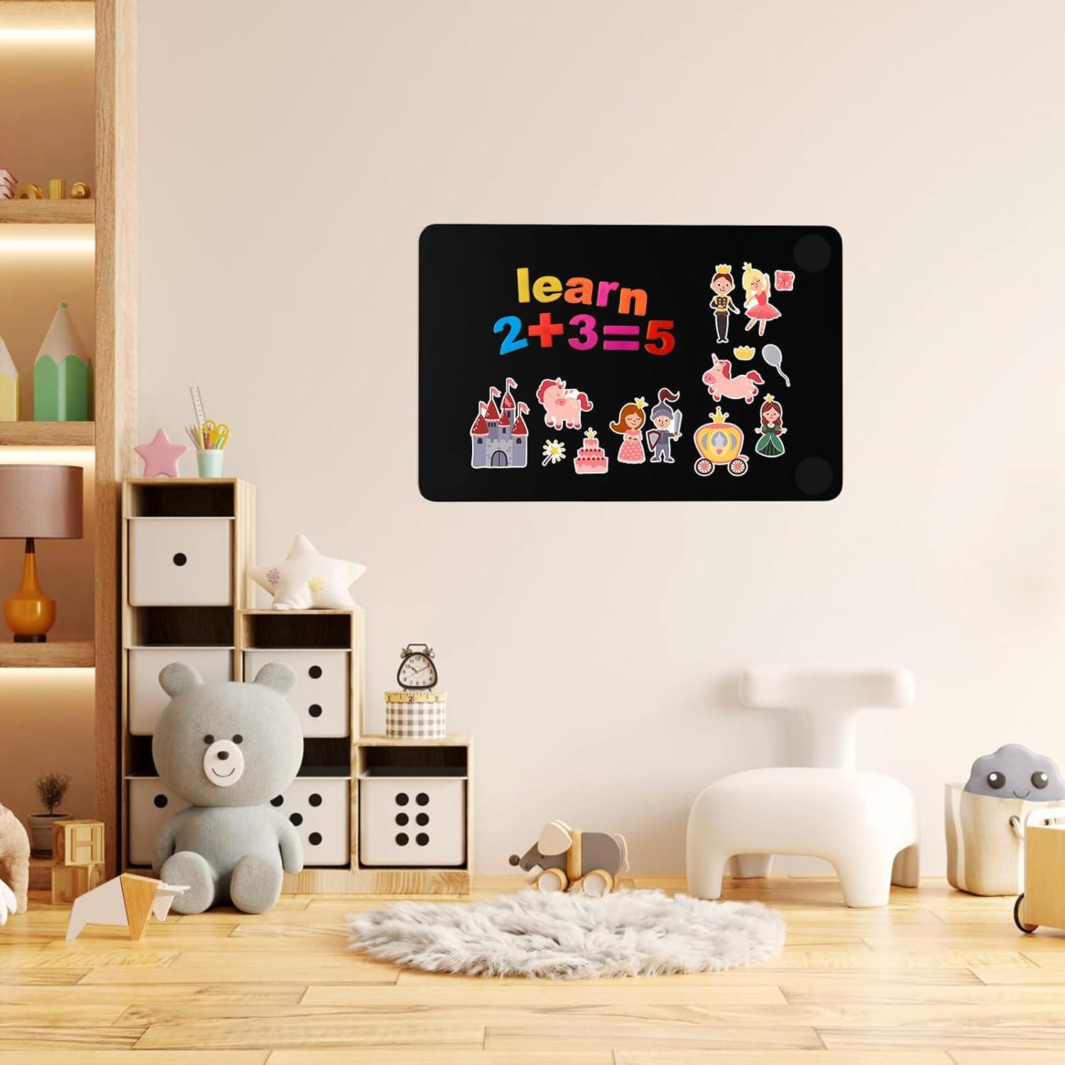 Tablero Magnético MaxGear 44.5x29 cm Metal Negro para Pared