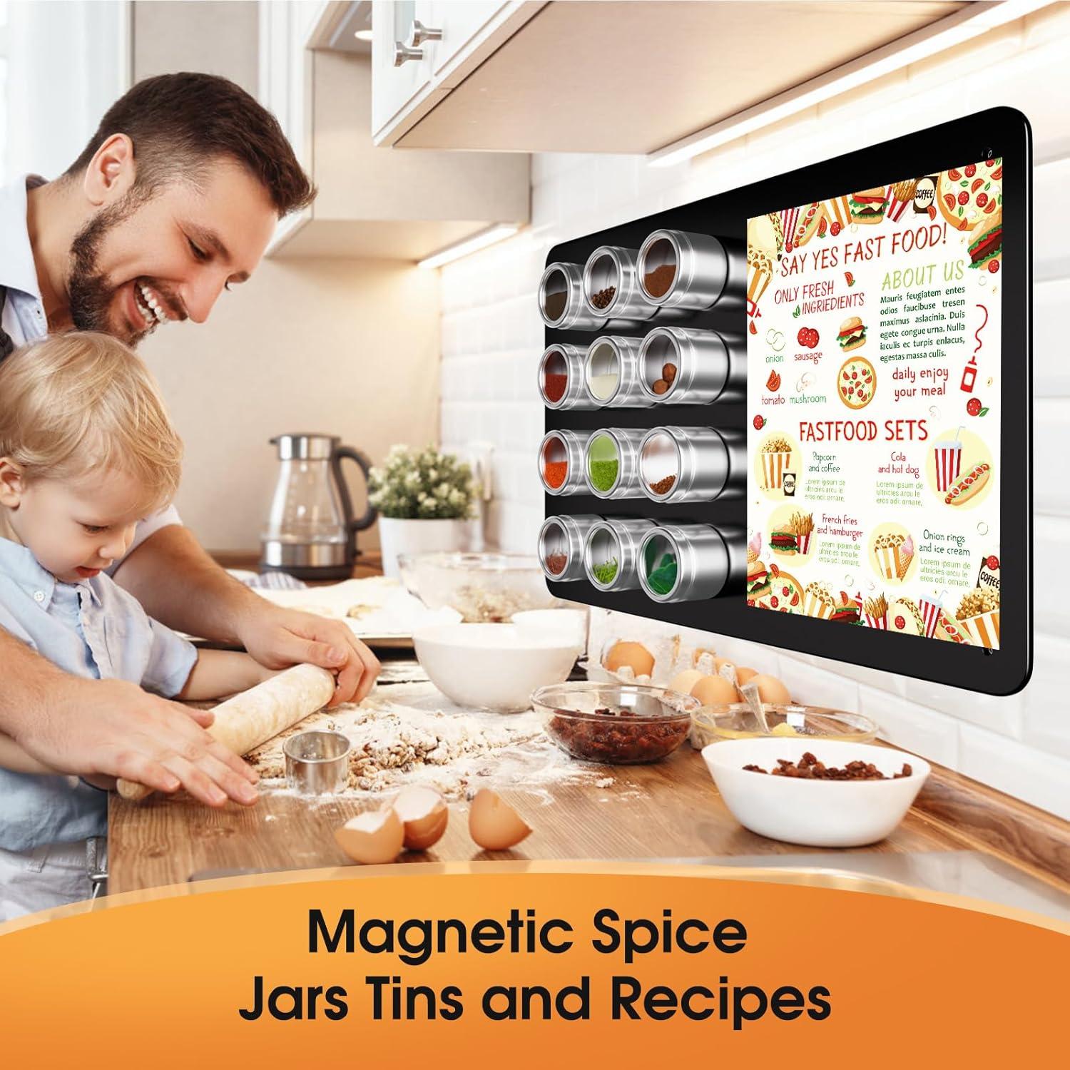 Tablero Magnético MaxGear 44.5x29 cm Metal Negro para Pared