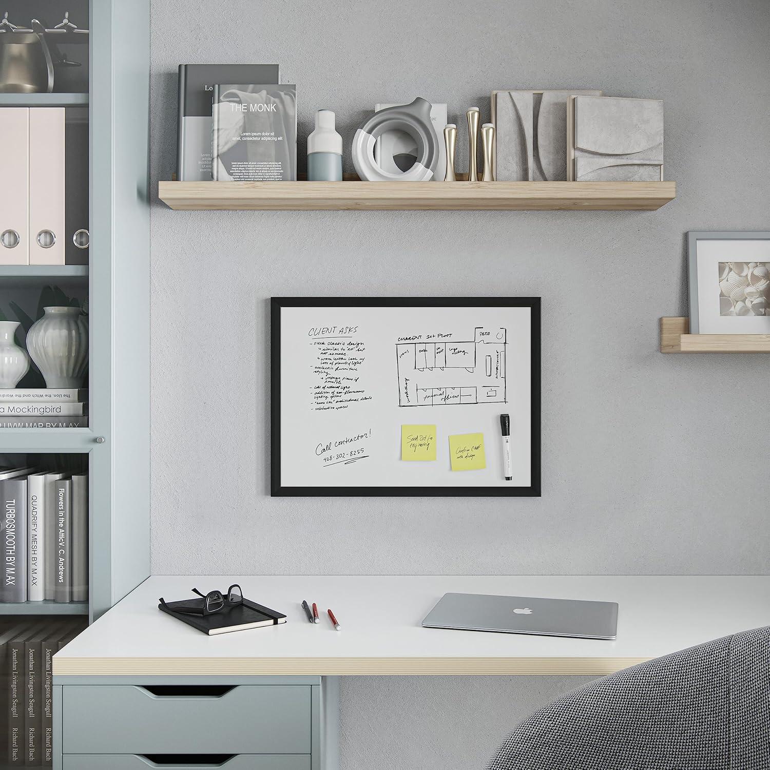 Tablero Magnético Borrado en Seco U Brands 58.4x43.2cm Negro