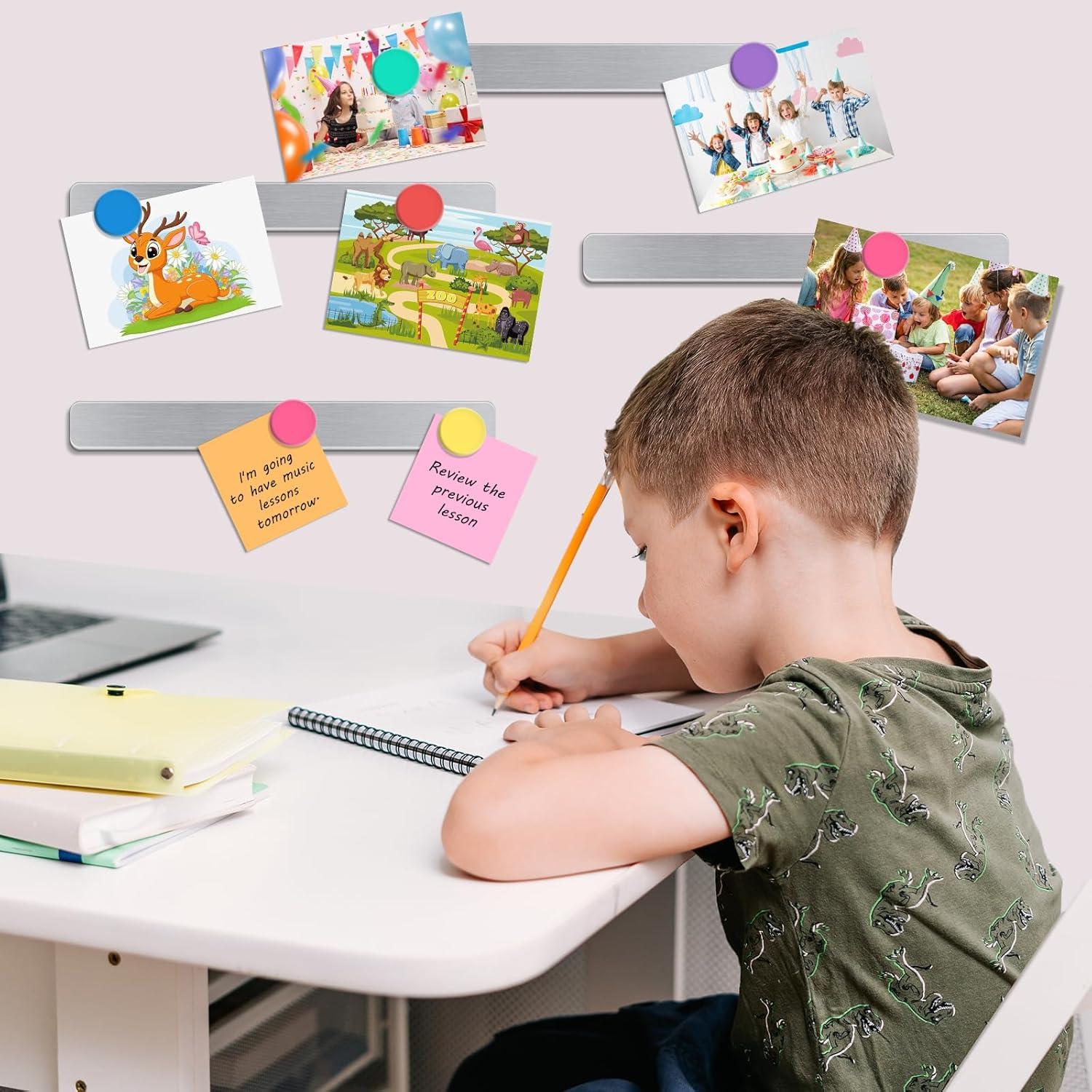 6 Piezas Tira Magnética Adhesiva FloraSea 30x2.8cm Plateado