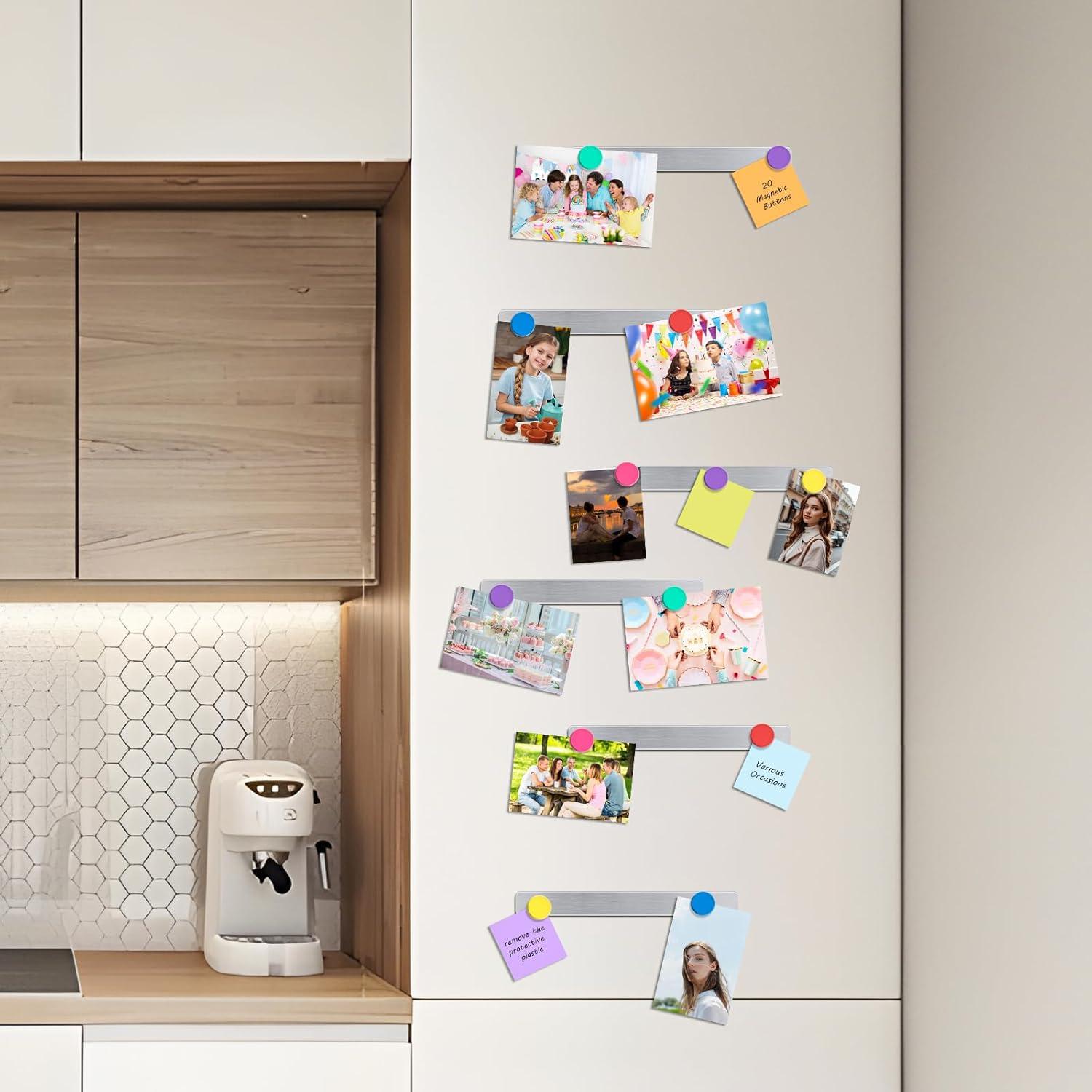 6 Piezas Tira Magnética Adhesiva FloraSea 30x2.8cm Plateado