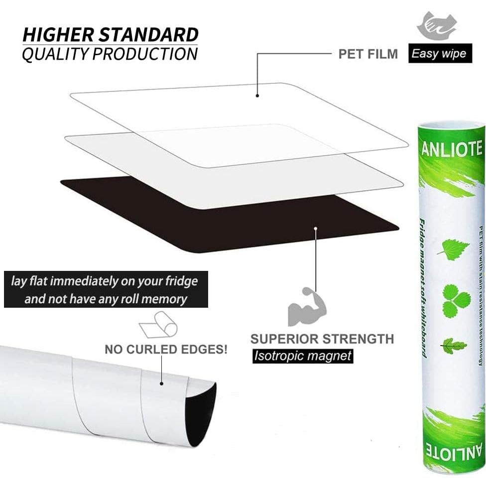 Pizarra Blanca Magnética ANLIOTE 50.8x33 cm para Refrigerador