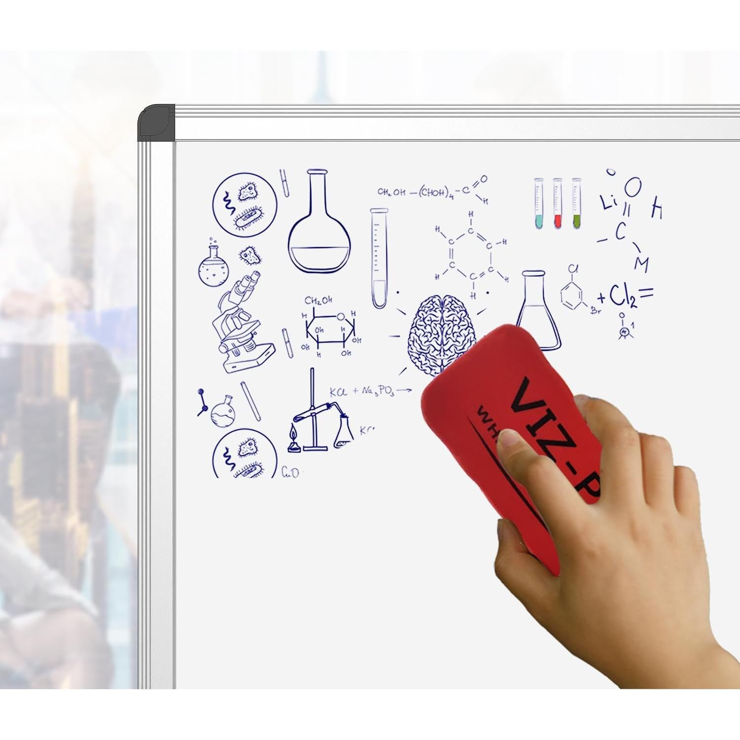 Tablero Magnético Borrado en Seco VIZ-PRO 91.44x60.96cm Paquete 2