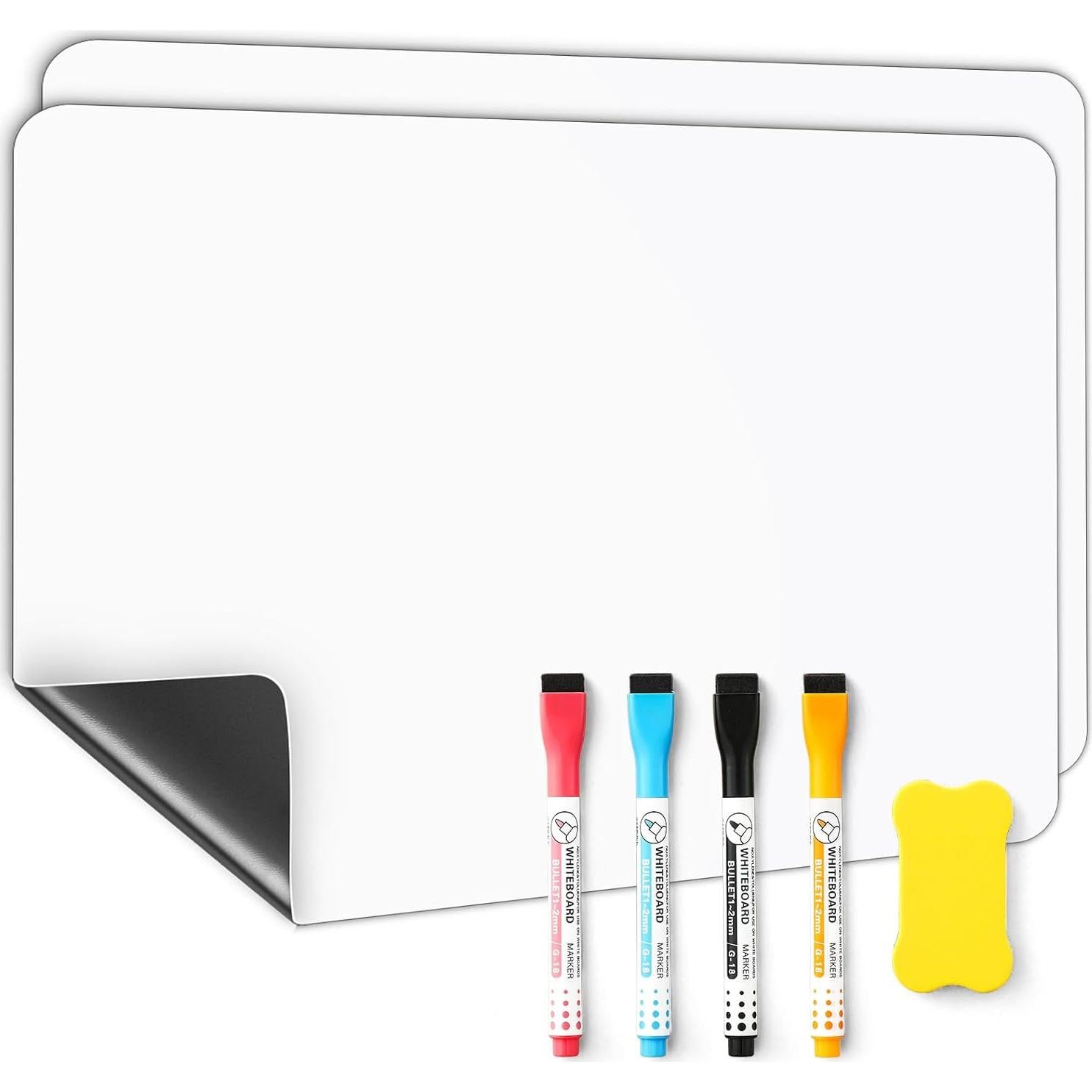 2 Pizarras Blancas Magnéticas Borrables VITEVER 35.6x27.9 cm