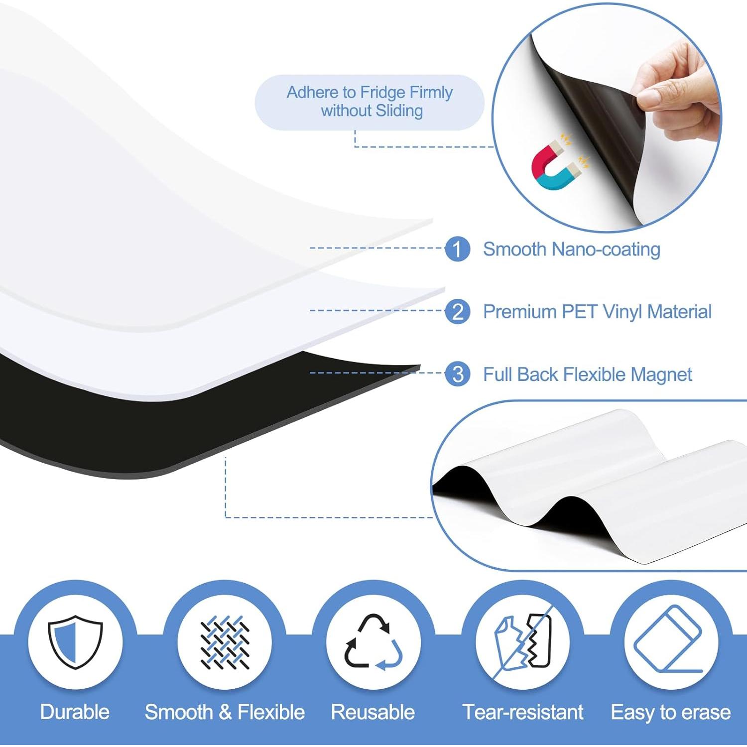 2 Pizarras Blancas Magnéticas Borrables VITEVER 35.6x27.9 cm