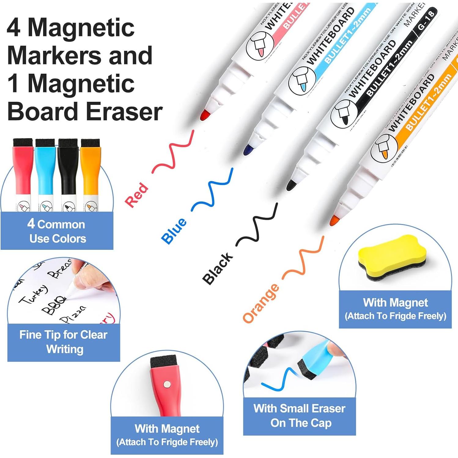 2 Pizarras Blancas Magnéticas Borrables VITEVER 35.6x27.9 cm