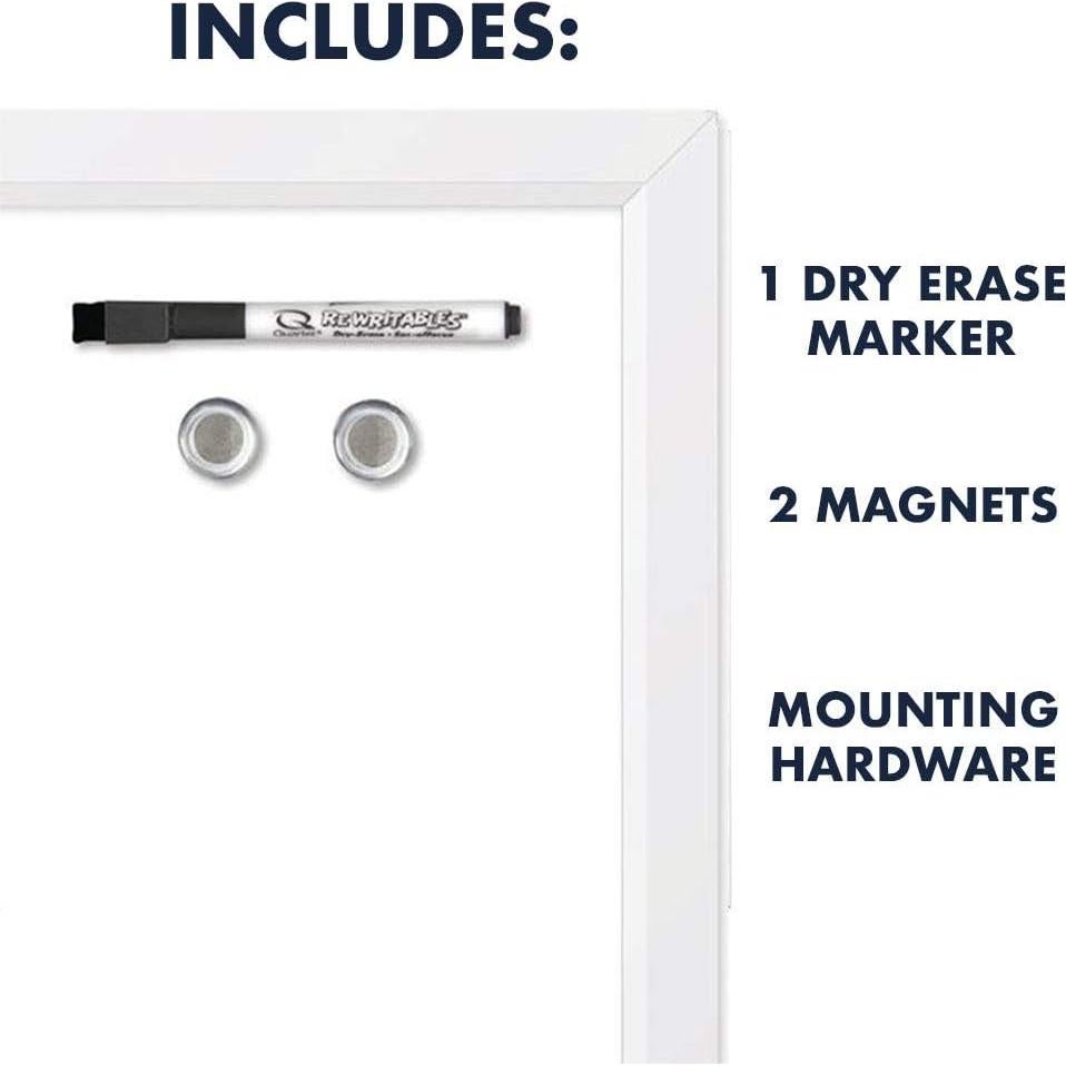 Tablero Blanco Magnético Borrado en Seco Quartet 43x58 cm