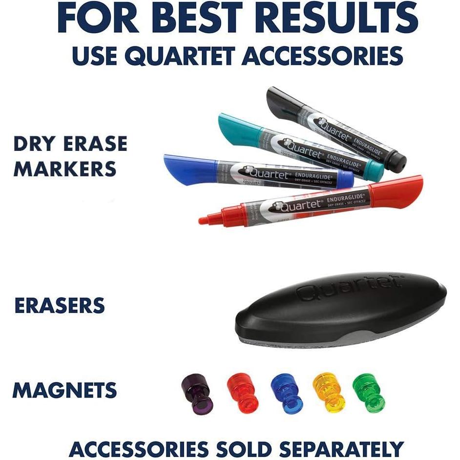 Tablero Blanco Magnético Borrado en Seco Quartet 43x58 cm