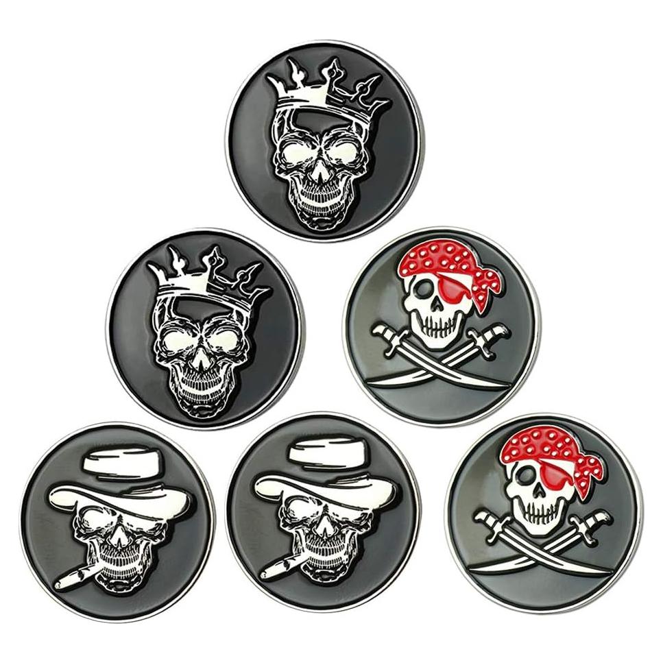 Marcador de Pelotas de Golf GOLTERS - 6 Piezas Calaveras