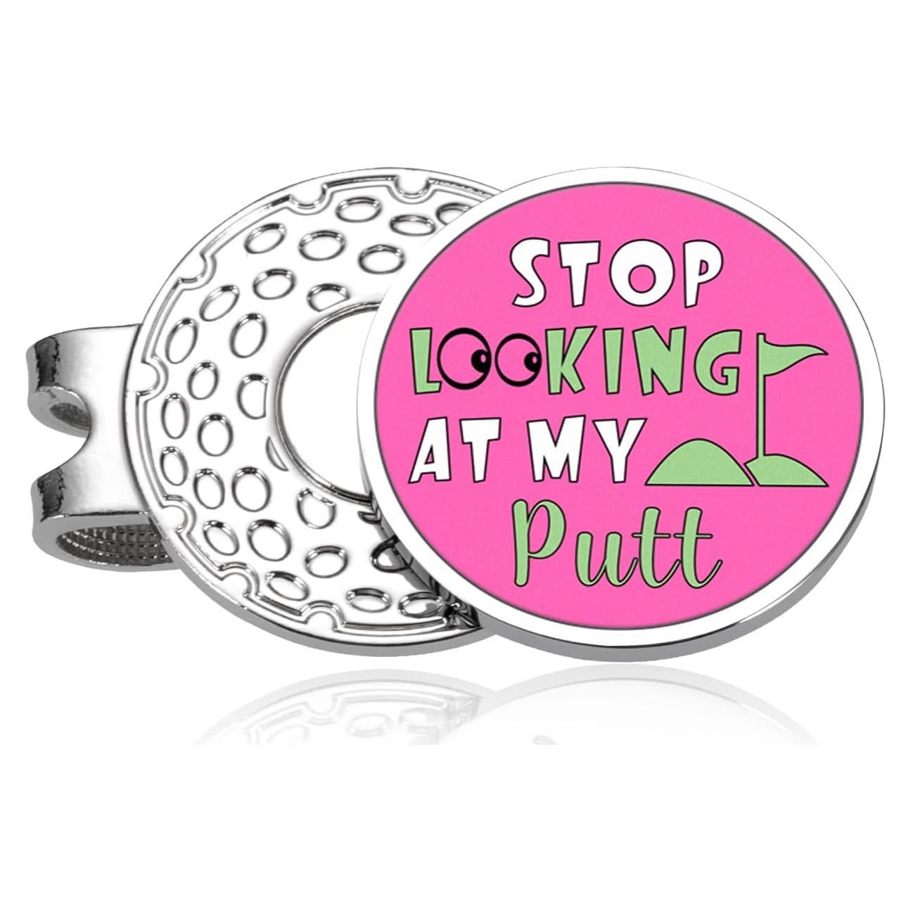 Marcador de Pelota de Golf Rosa Aeolussoms Clip de Sombrero