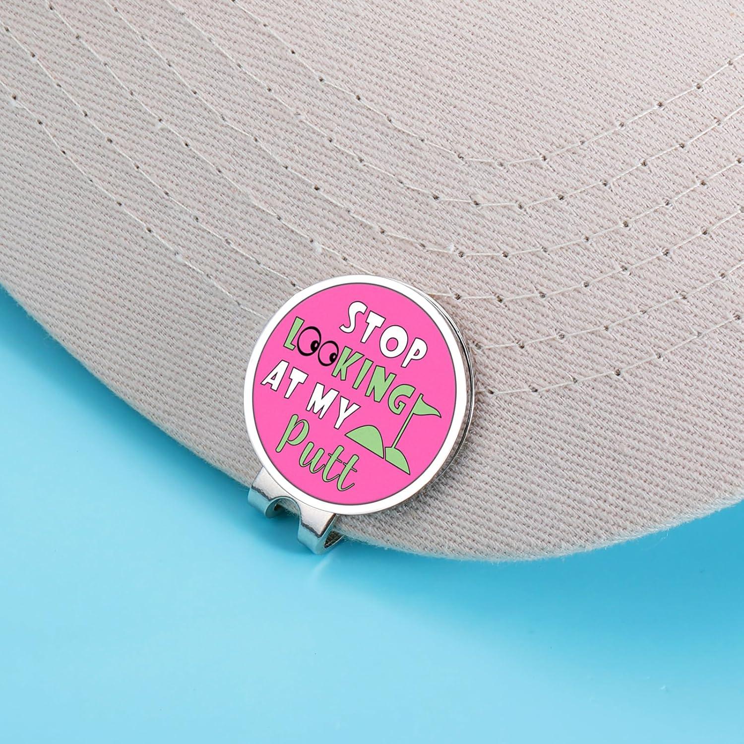 Marcador de Pelota de Golf Rosa Aeolussoms Clip de Sombrero