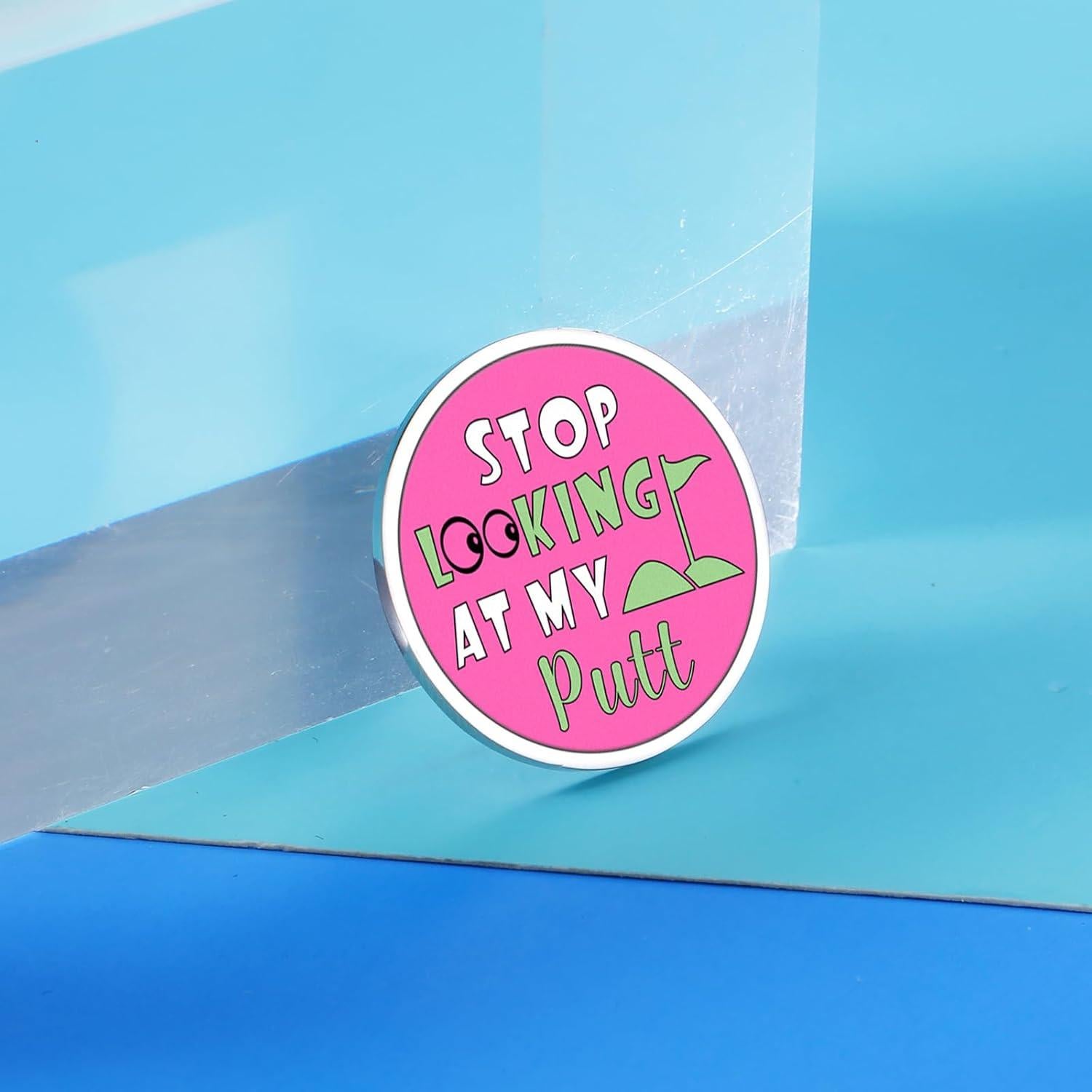 Marcador de Pelota de Golf Rosa Aeolussoms Clip de Sombrero