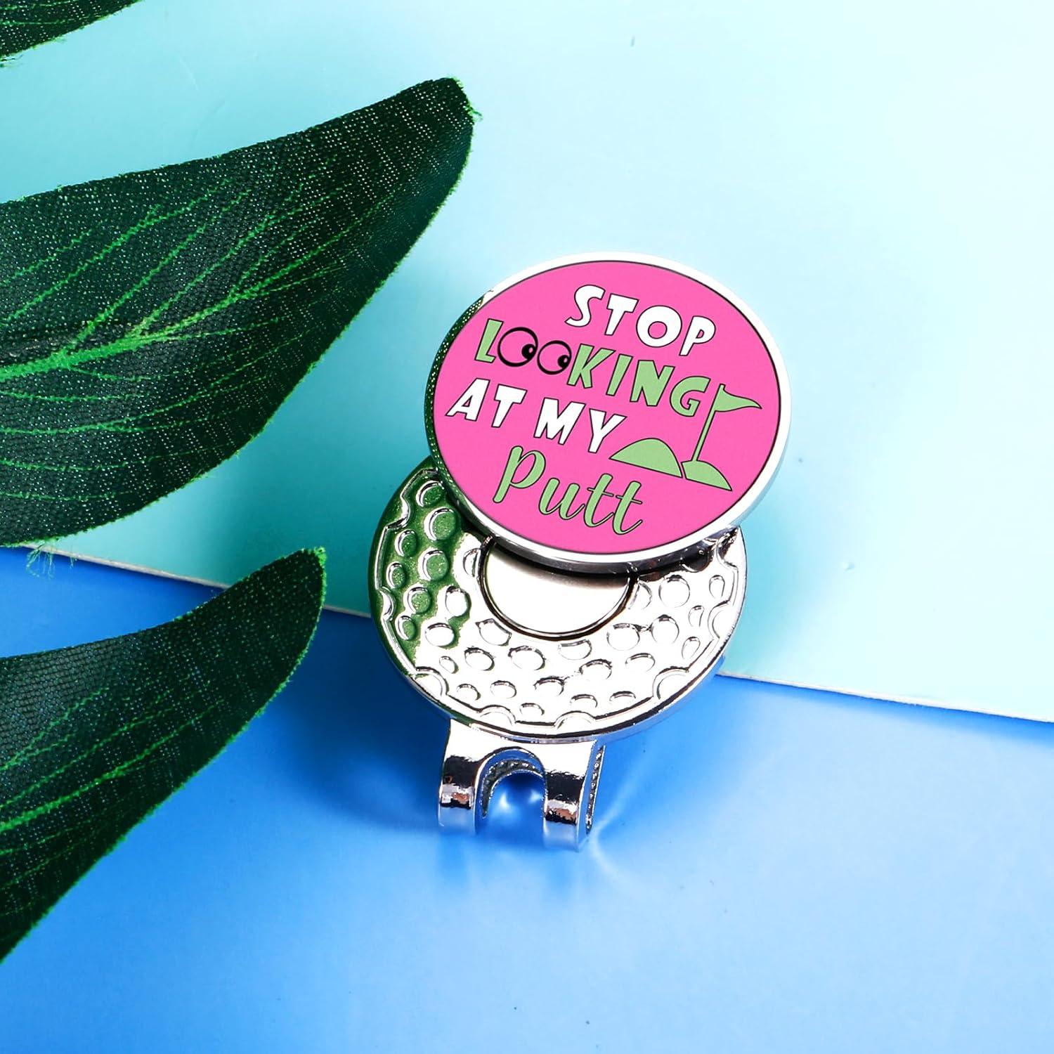 Marcador de Pelota de Golf Rosa Aeolussoms Clip de Sombrero