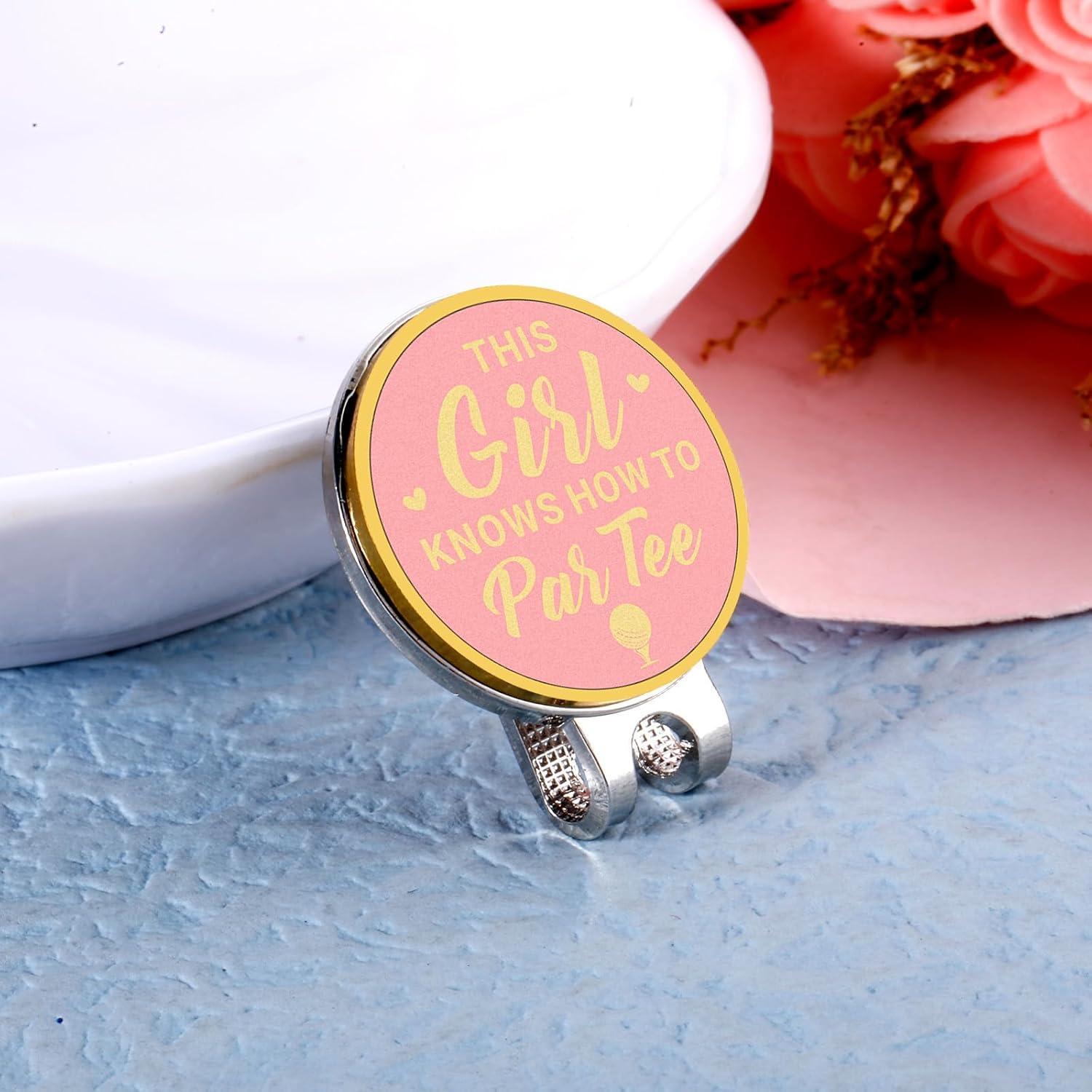 Marcador de Bola de Golf Rosa Sophauteem con Clip Magnético